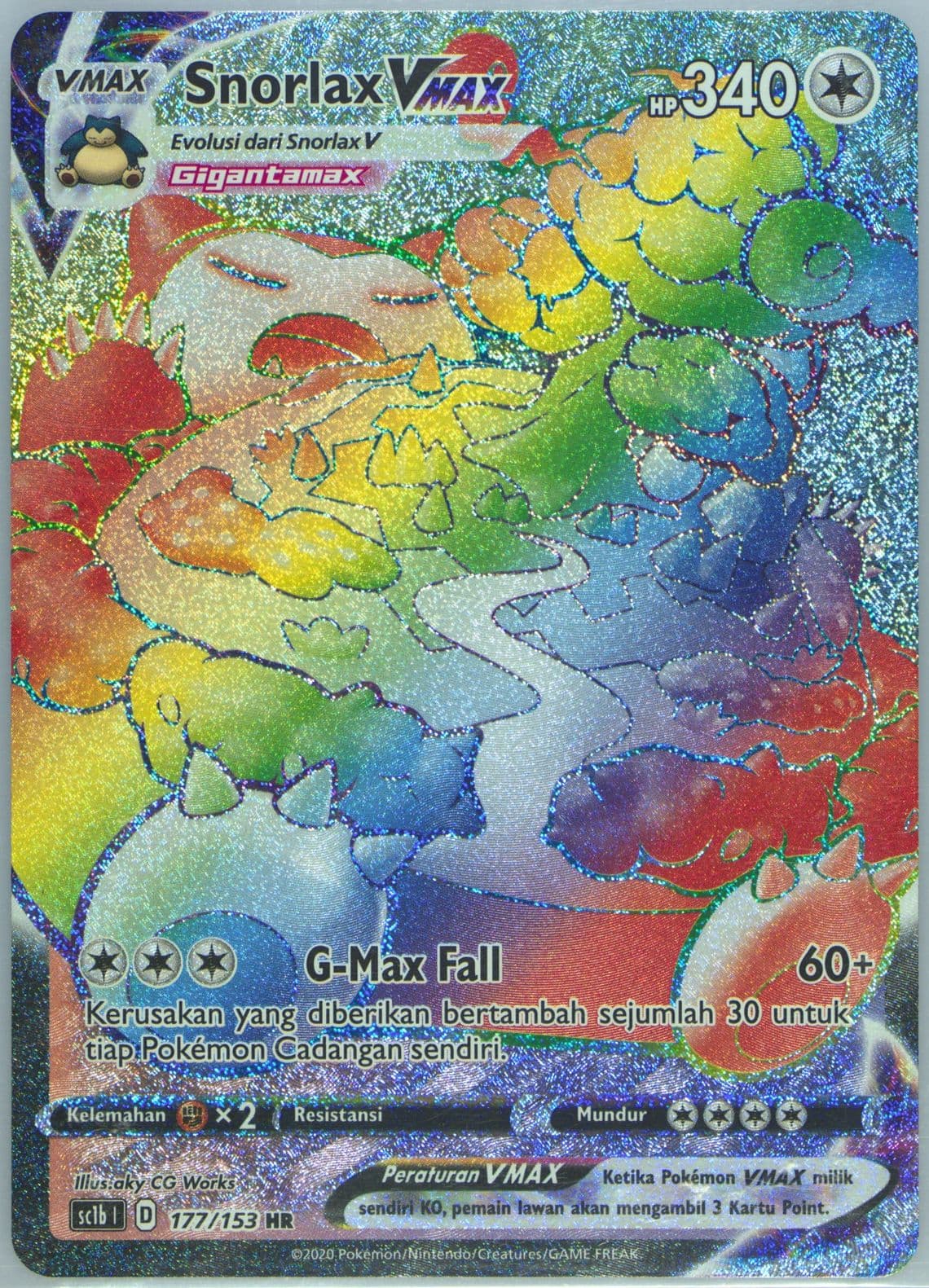 Full Art/Snorlax Vmax-Hyper Set B (177) 2020 Pokemon Indonesian Sword & Shield