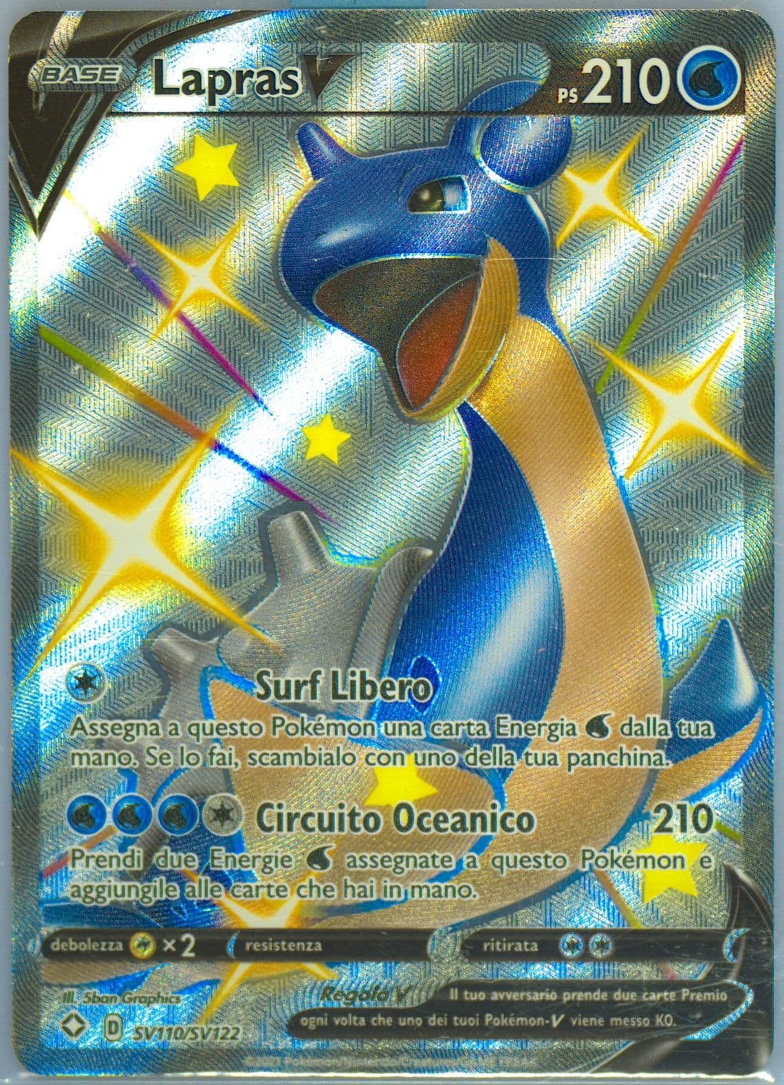Full Art/Lapras V Italian (SV110) 2021 Pokemon Sword & Shield Shining Fates