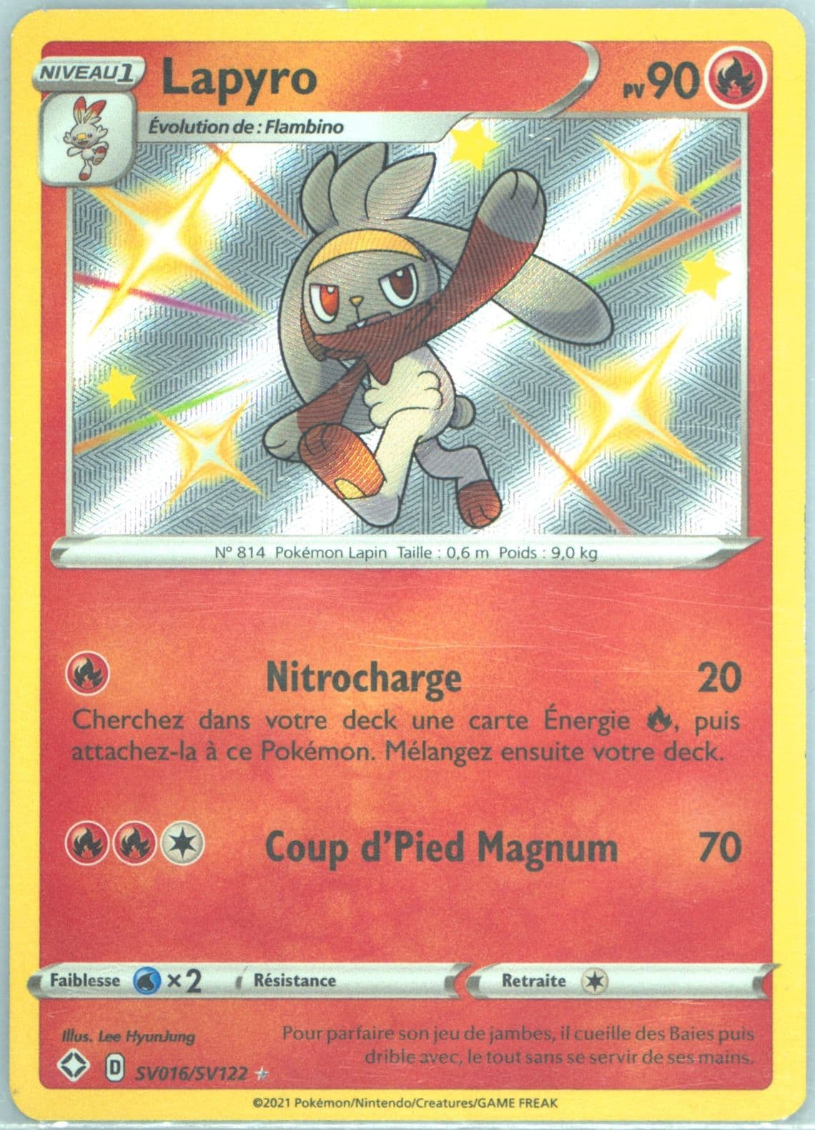 Lapyro-Holo French (SV016) 2021 Pokemon Sword & Shield Shining Fates