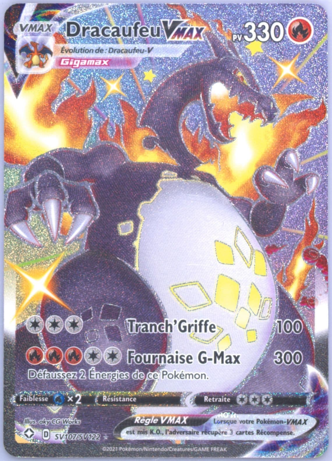 Full Art/Dracaufeu Vmax French (SV107) 2021 Pokemon Sword & Shield Shining Fates