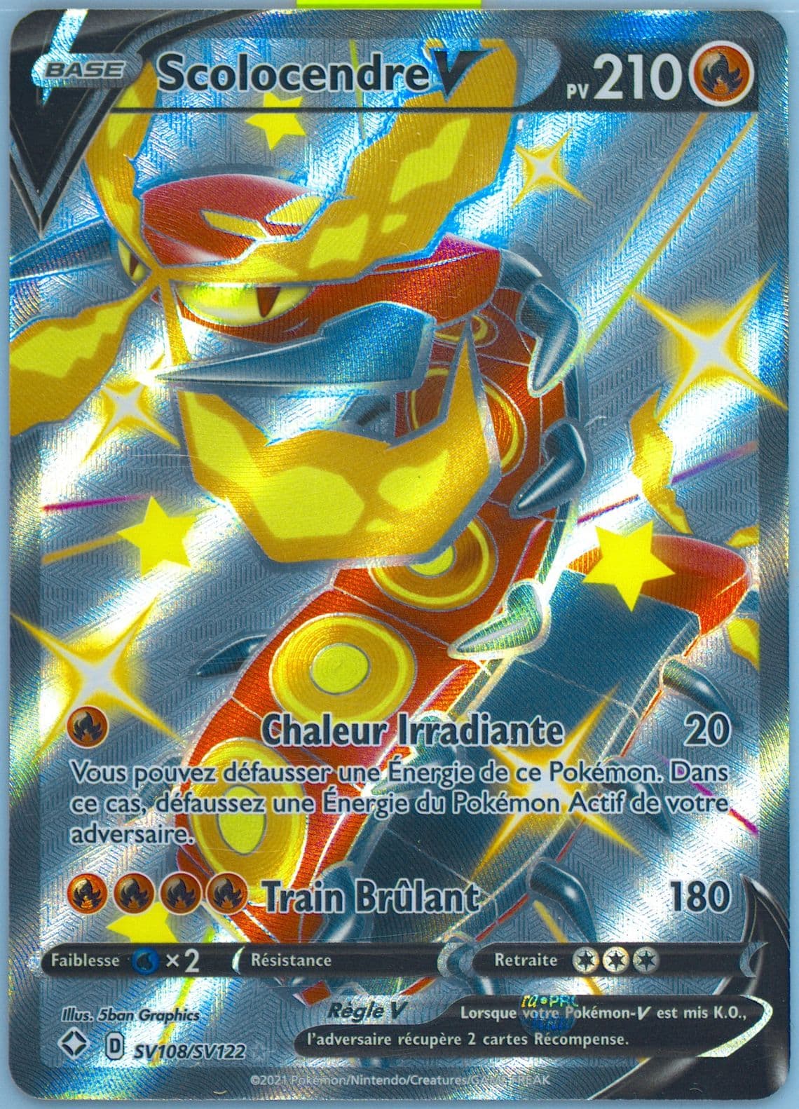 Full Art/Scolocendre V French (SV108) 2021 Pokemon Sword & Shield Shining Fates