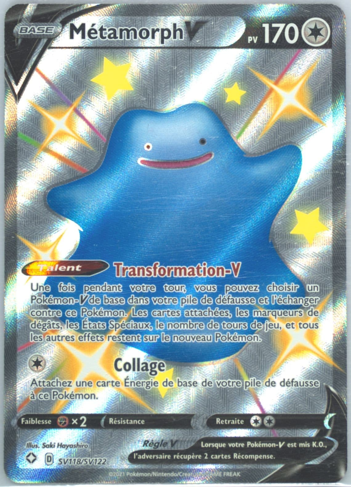 Full Art/Metamorph V French (SV118) 2021 Pokemon Sword & Shield Shining Fates
