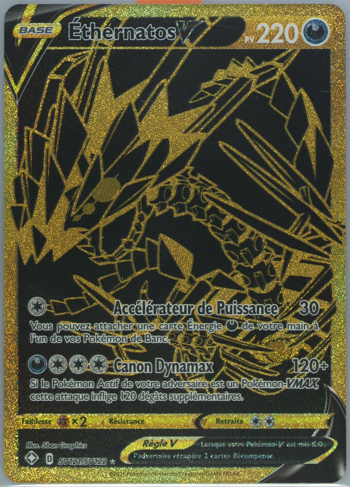 Full Art/Ethernatos V French (SV121) 2021 Pokemon Sword & Shield Shining Fates
