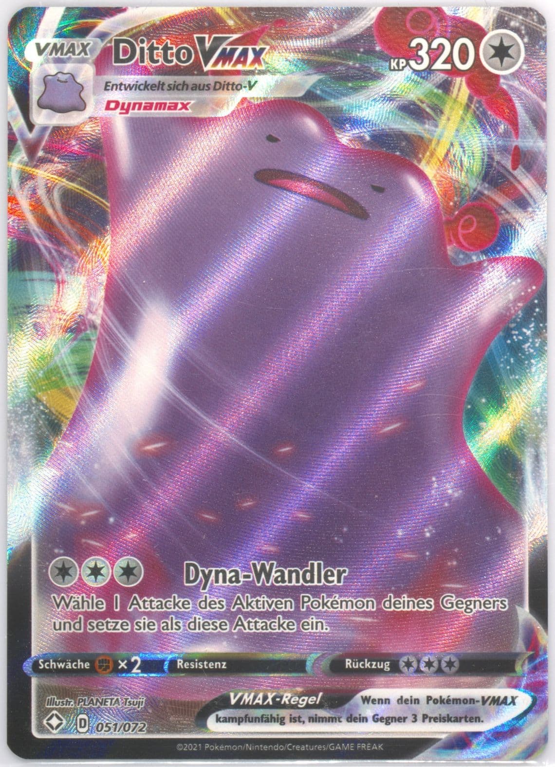 Full Art/Ditto Vmax German (051) 2021 Pokemon Sword & Shield Shining Fates