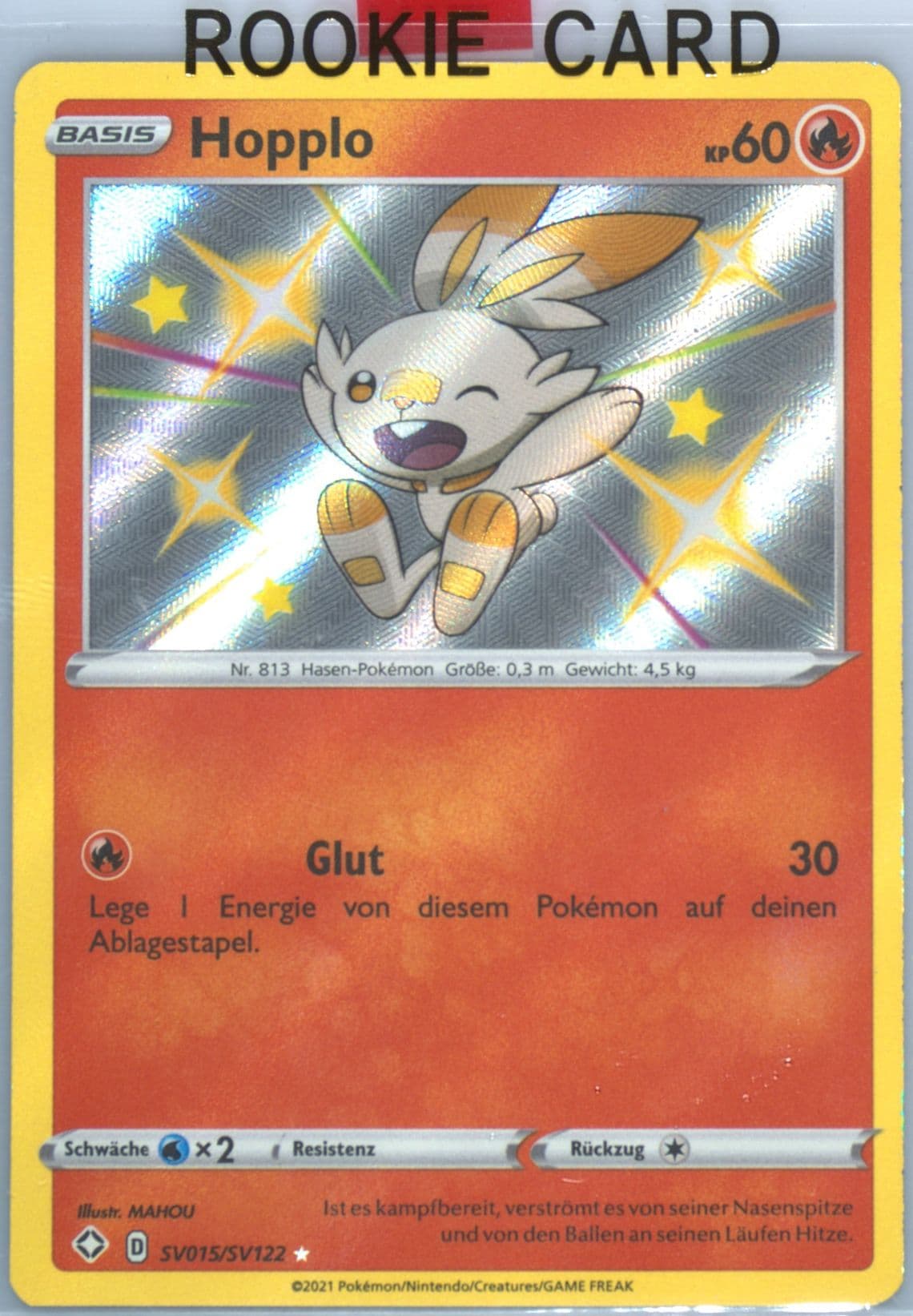 Hopplo-Holo German (SV015) 2021 Pokemon Sword & Shield Shining Fates