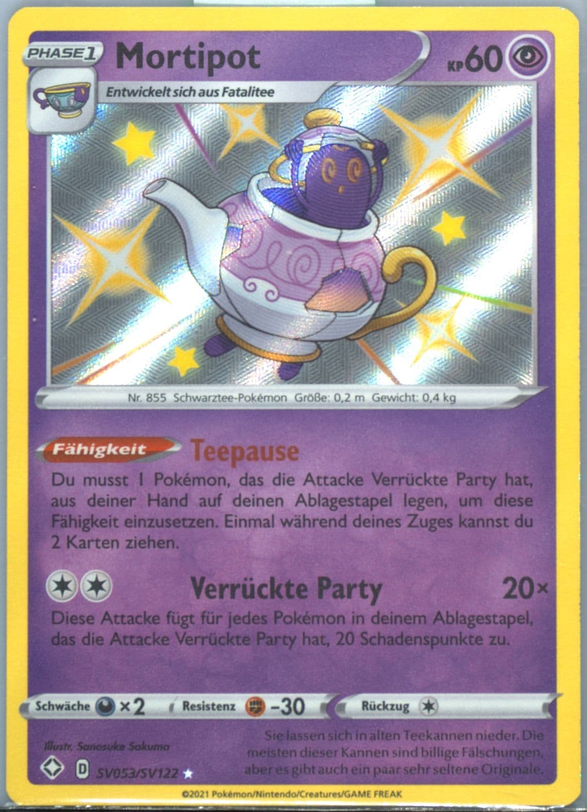 Mortipot-Holo German (SV053) 2021 Pokemon Sword & Shield Shining Fates
