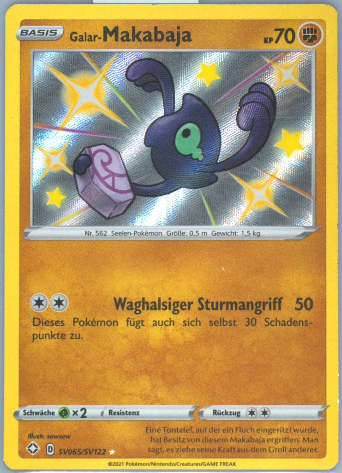 Galar-Makabaja-Holo German (SV065) 2021 Pokemon Sword & Shield Shining Fates