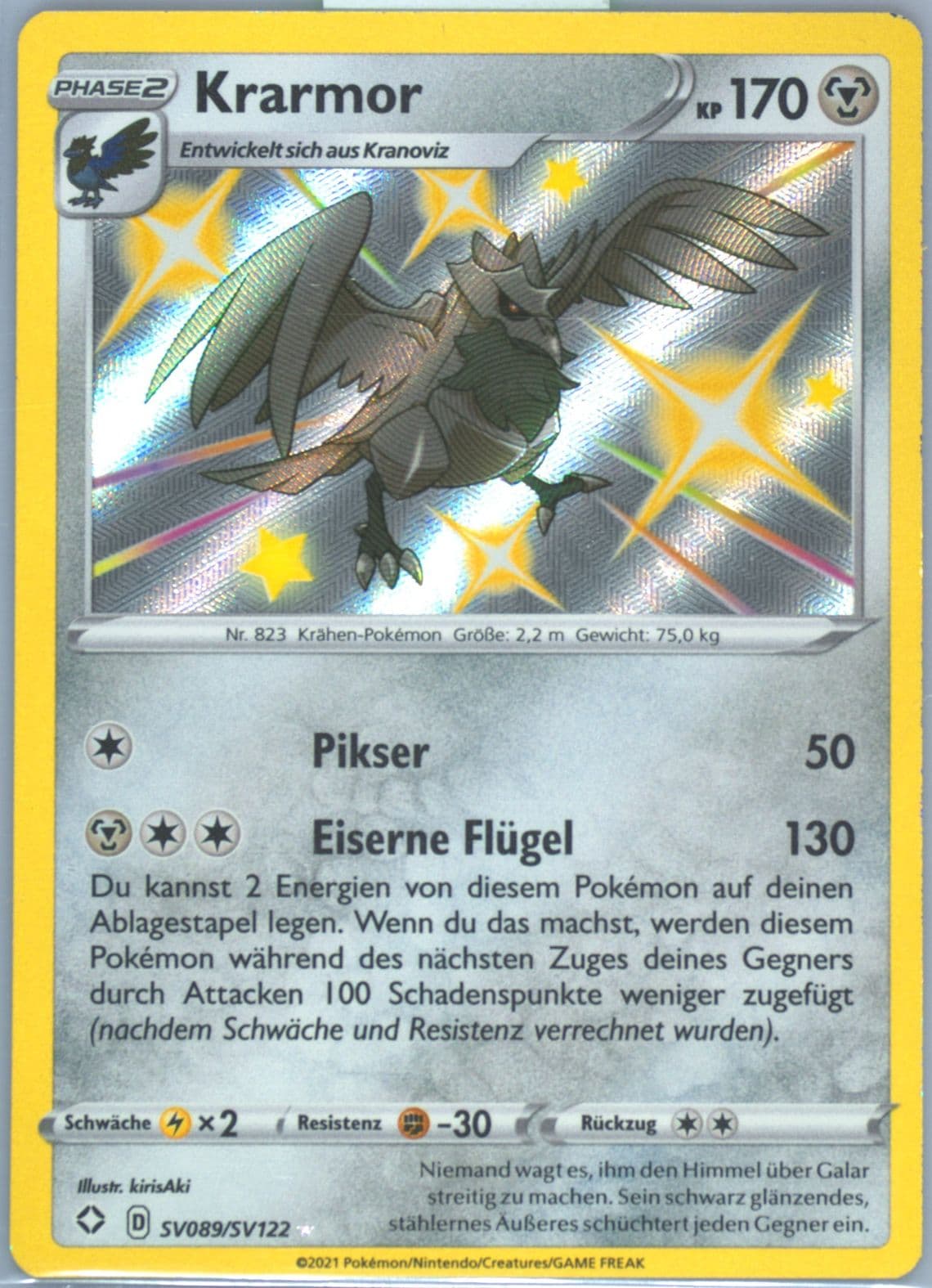 Krarmor-Holo German (SV089) 2021 Pokemon Sword & Shield Shining Fates
