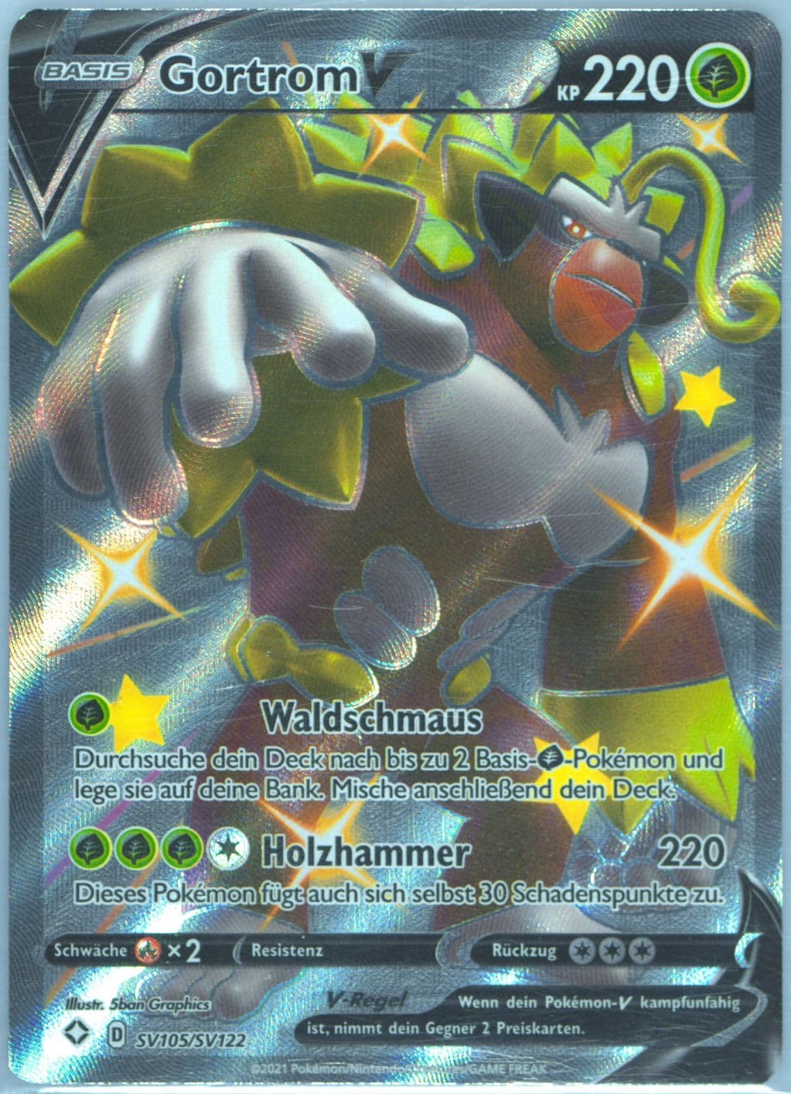 Full Art/Gortrom V German (SV105) 2021 Pokemon Sword & Shield Shining Fates
