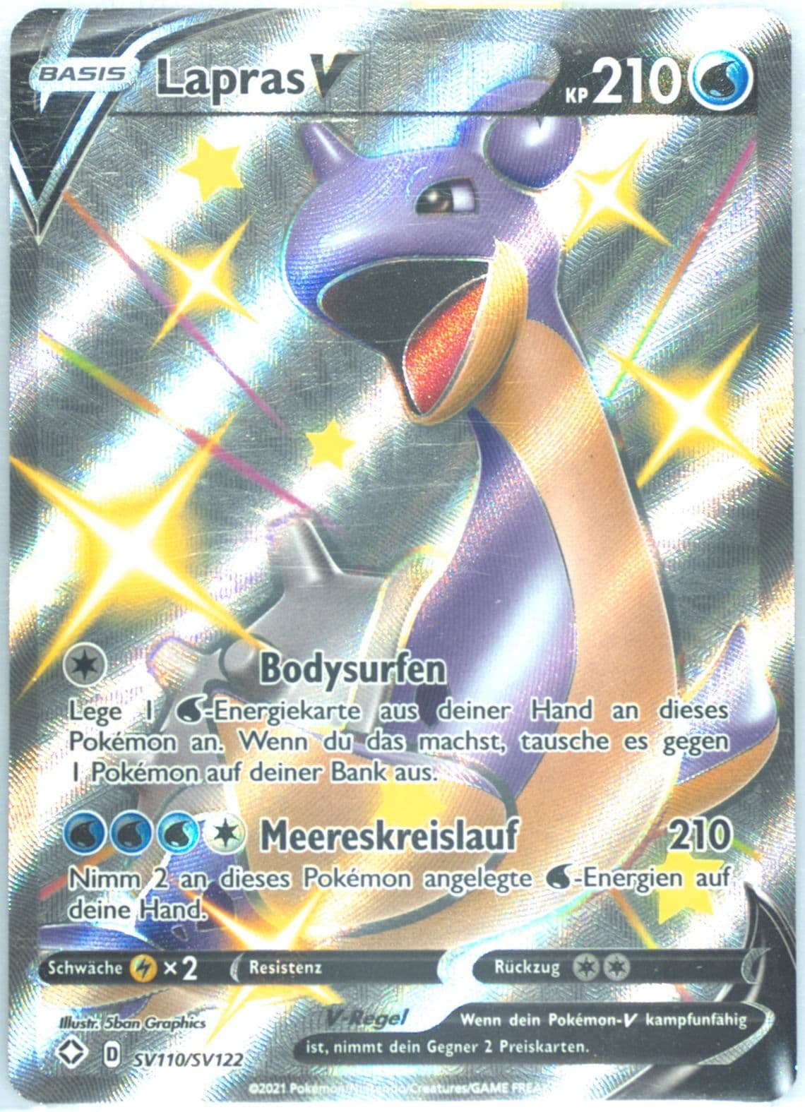 Full Art/Lapras V German (SV110) 2021 Pokemon Sword & Shield Shining Fates