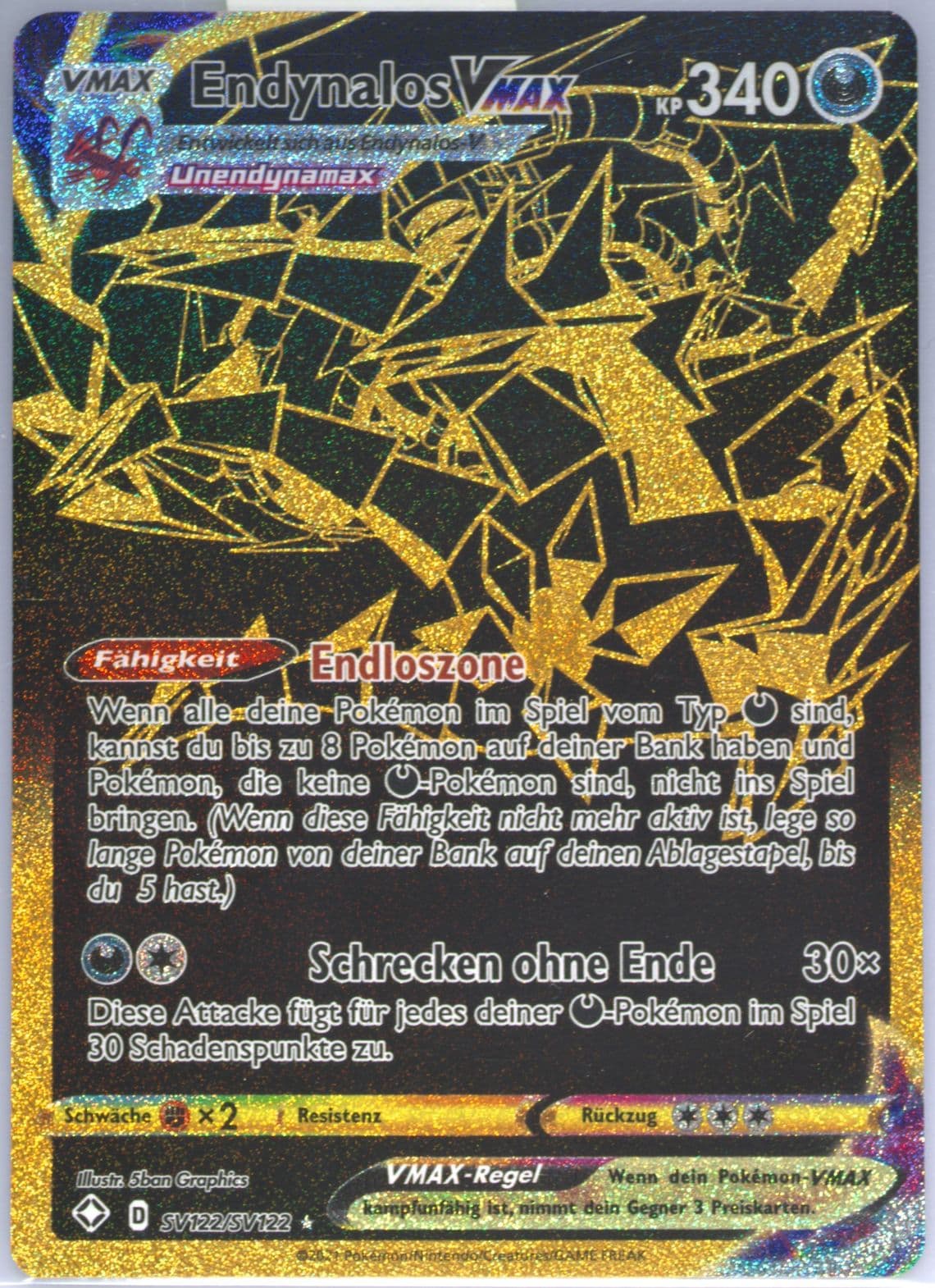 Full Art/Endynalos Vmax German (SV122) 2021 Pokemon Sword & Shield Shining Fates