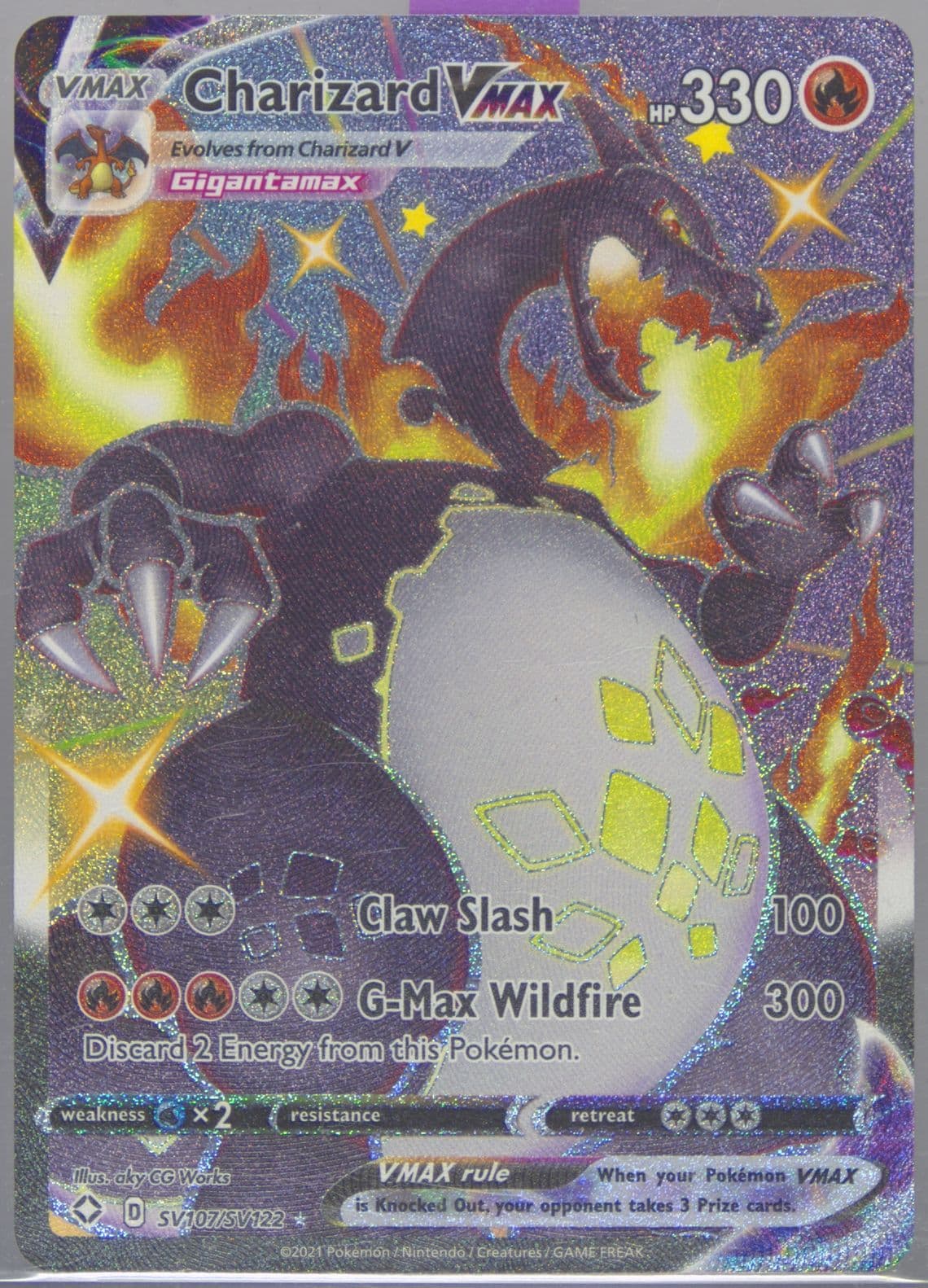 Full Art/Charizard Vmax Portuguese (SV107) 2021 Pokemon Sword & Shield Shining Fates