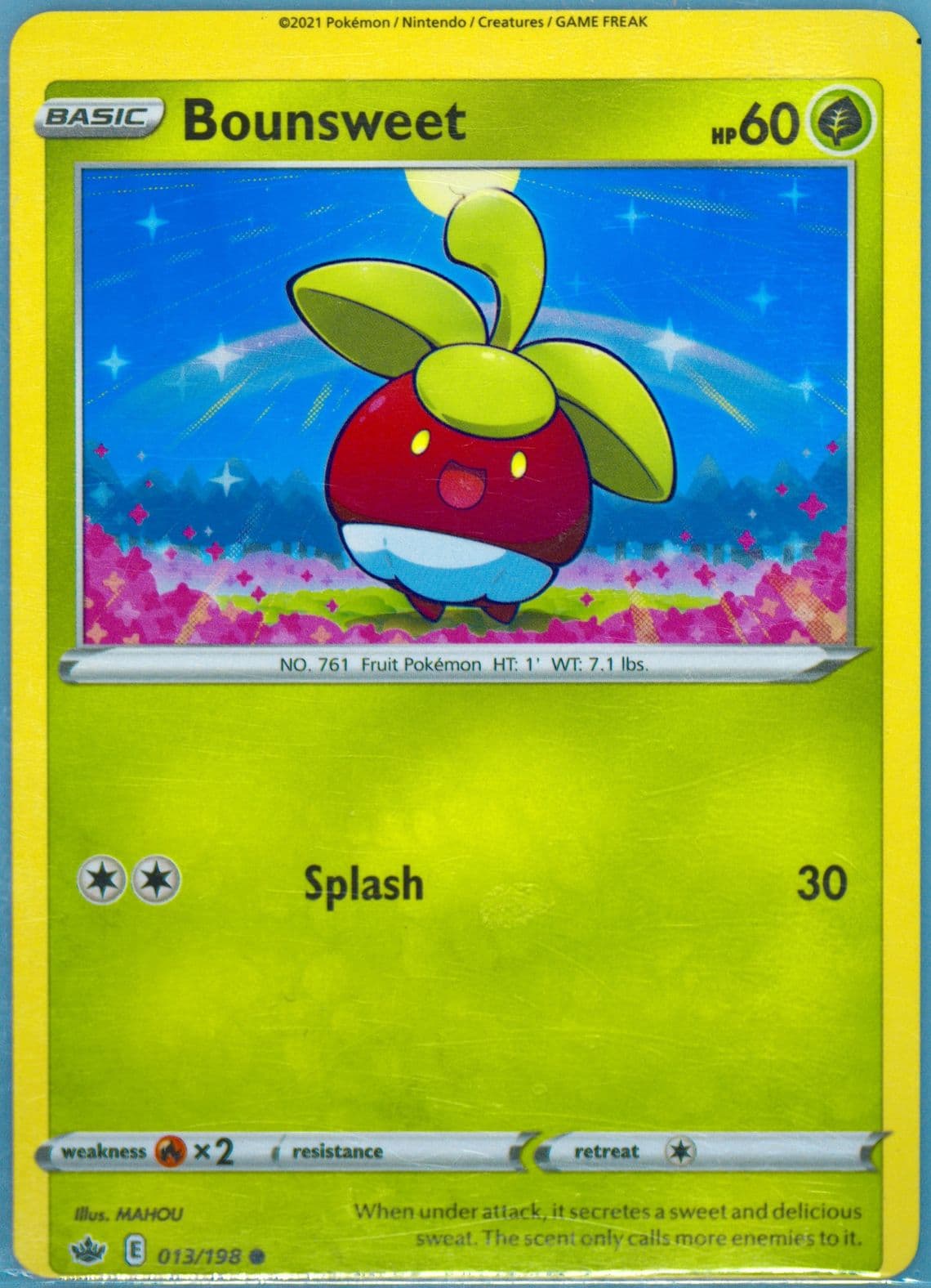 Bounsweet (013) 2021 Pokemon Sword & Shield Chilling Reign