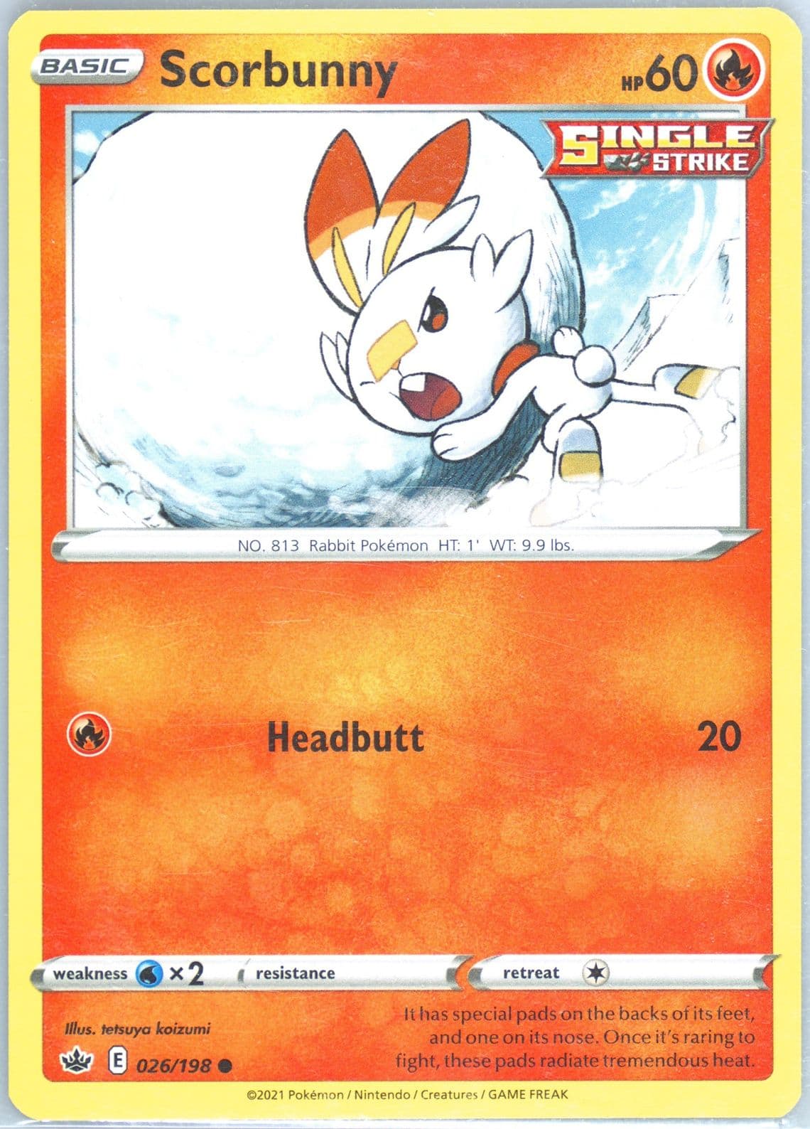 Scorbunny (026) 2021 Pokemon Sword & Shield Chilling Reign