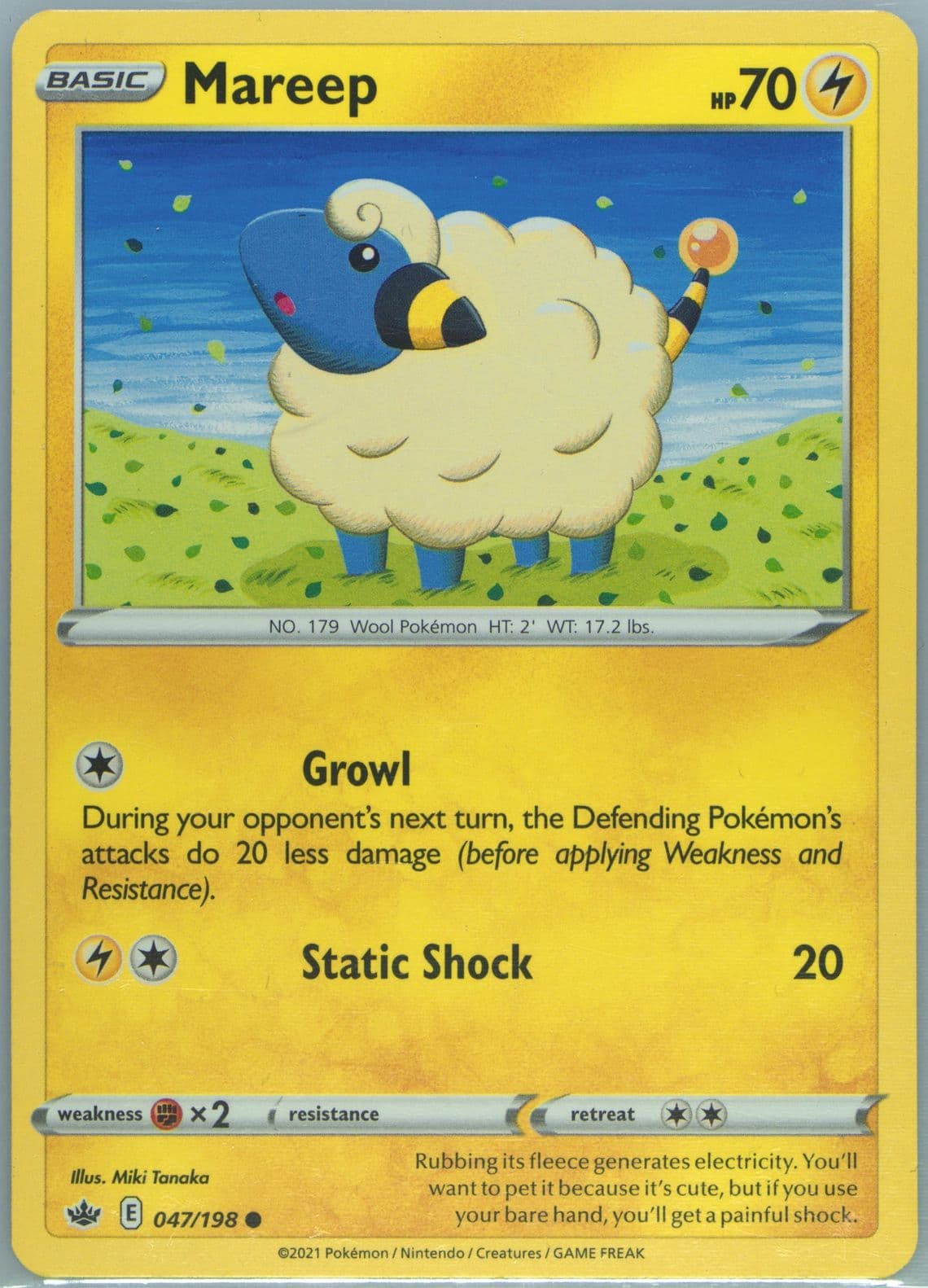 Mareep (047) 2021 Pokemon Sword & Shield Chilling Reign