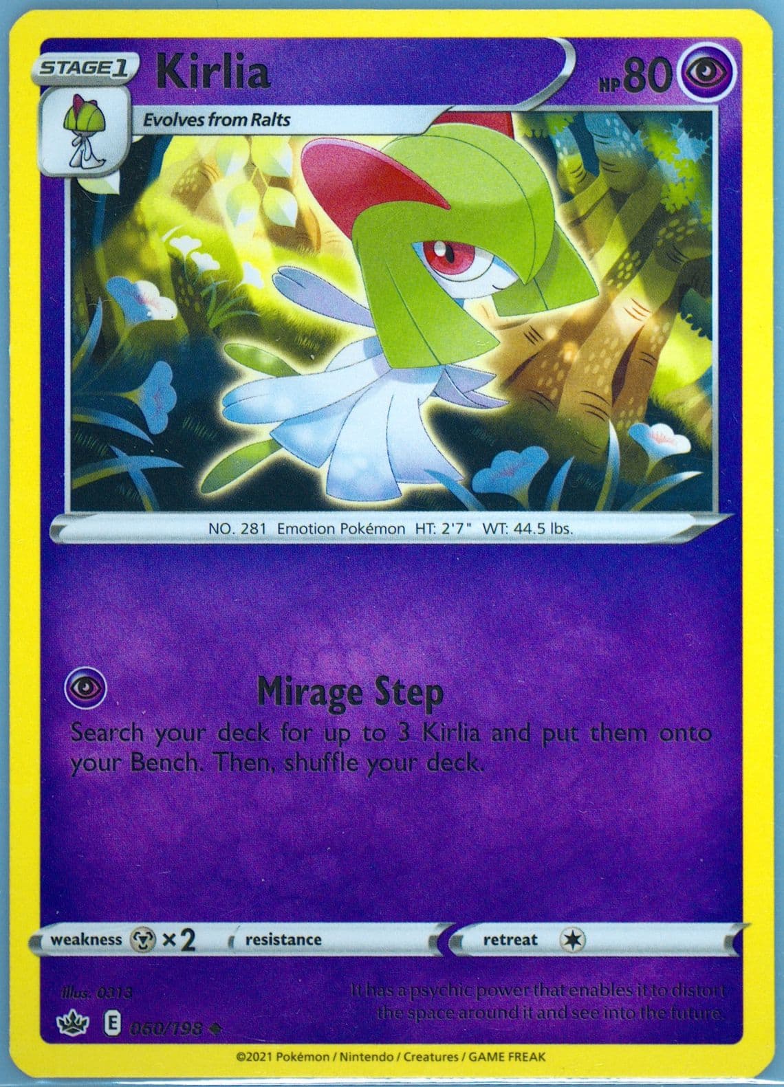 Kirlia (060) 2021 Pokemon Sword & Shield Chilling Reign