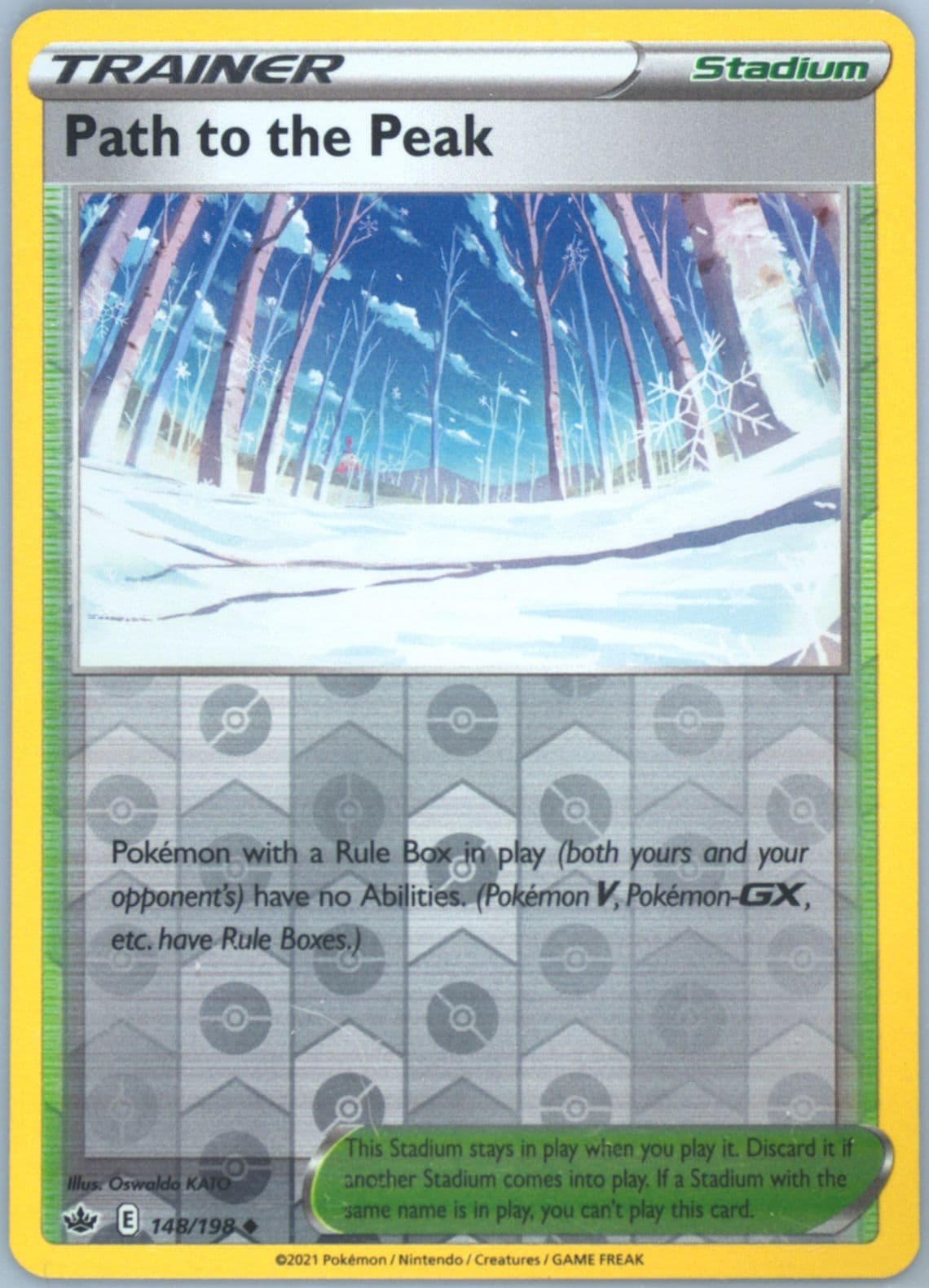 Path to the Peak-Reverse Foil (148) 2021 Pokemon Sword & Shield Chilling Reign
