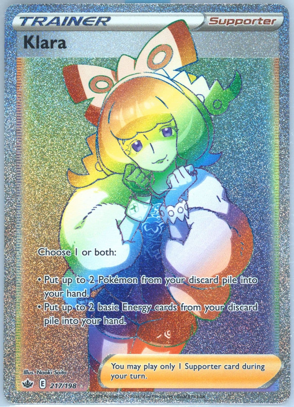 Full Art/Klara Secret (217) 2021 Pokemon Sword & Shield Chilling Reign