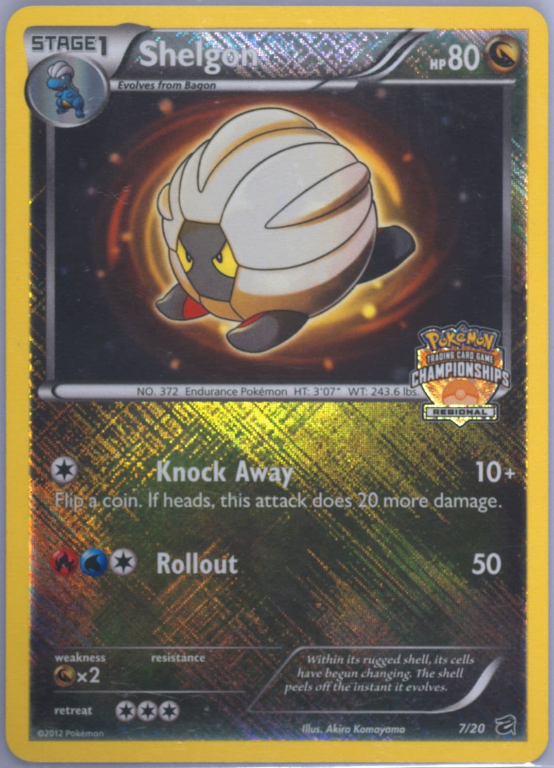 Shelgon-Holo Crosshatch-2013 Spring Regional Championships (7) 2012 Pokemon Black & White Dragon Vault