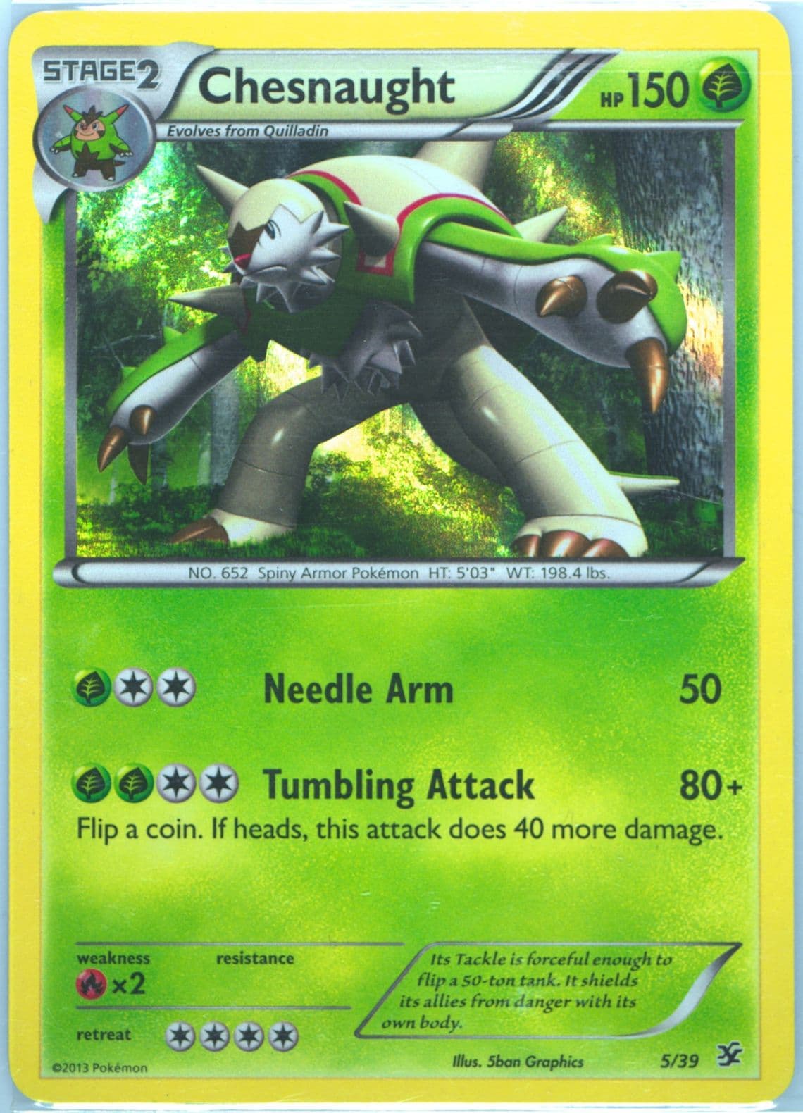 Chesnaught-Holo (5) 2013 Pokemon XY Kalos Starter Set