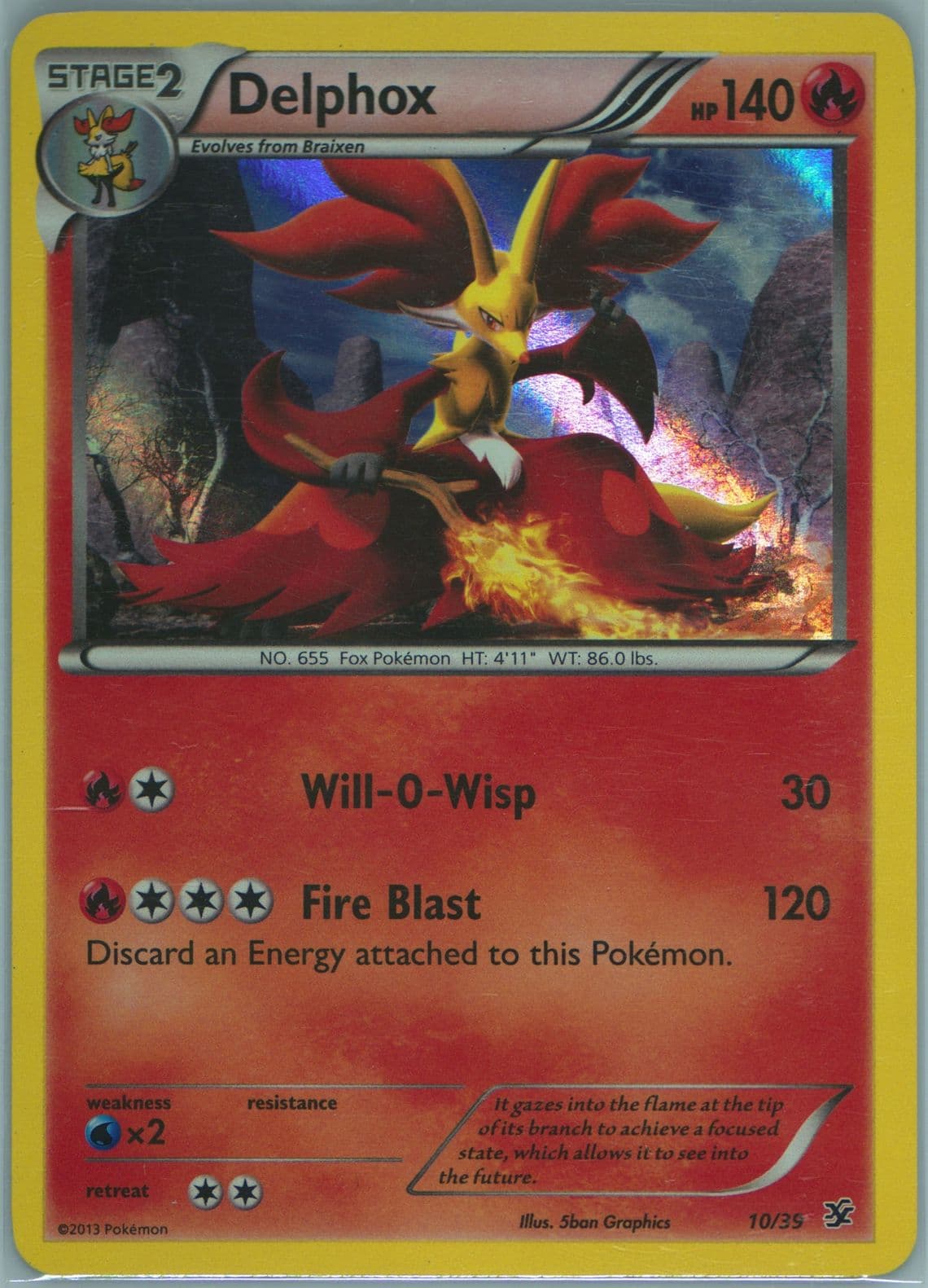 Delphox-Holo (10) 2013 Pokemon XY Kalos Starter Set