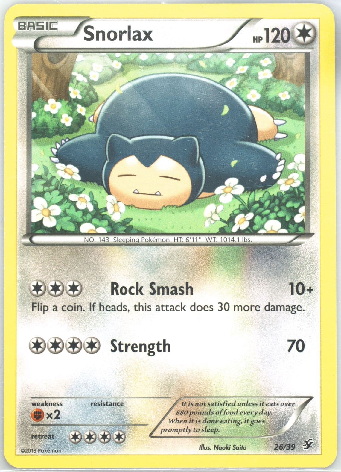 Snorlax (26) 2013 Pokemon XY Kalos Starter Set