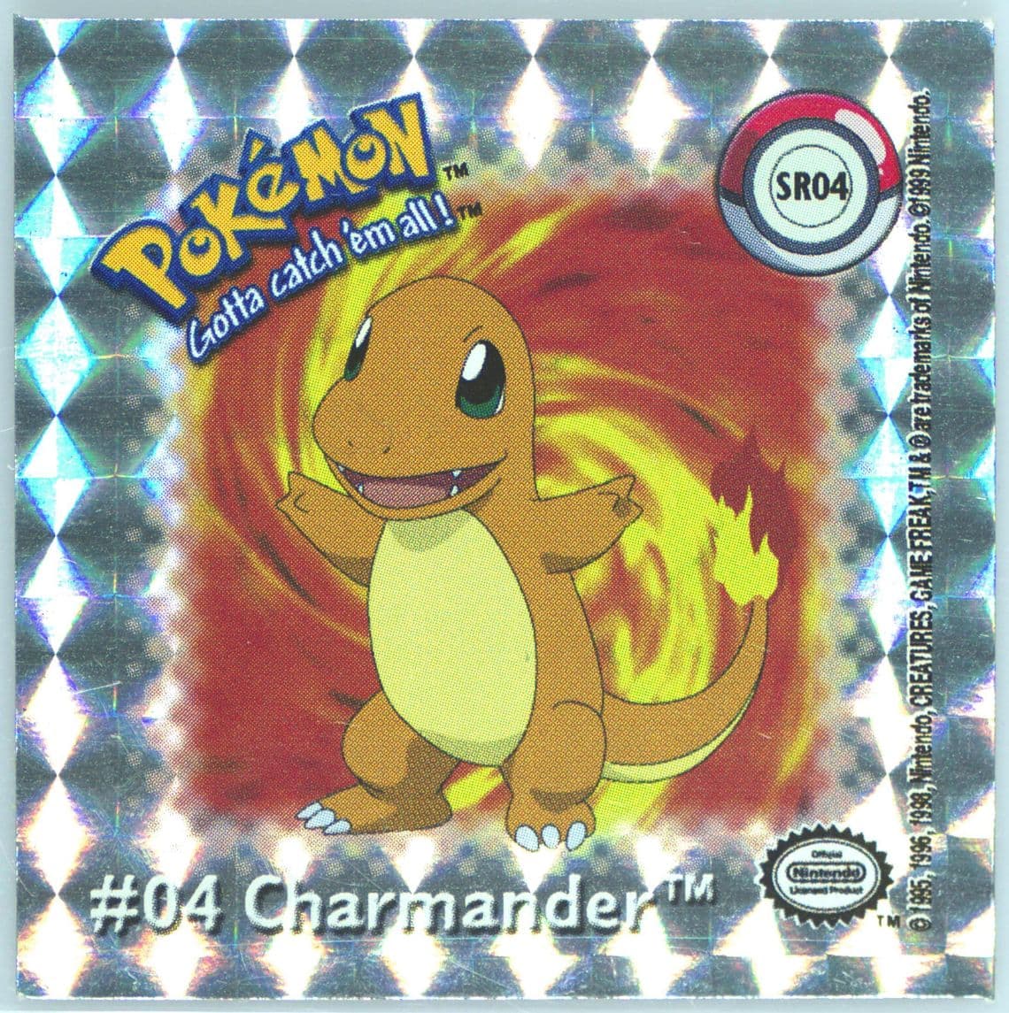 Charmander (SR4) 1999 Pokemon Action Flipz Sticker Hologram