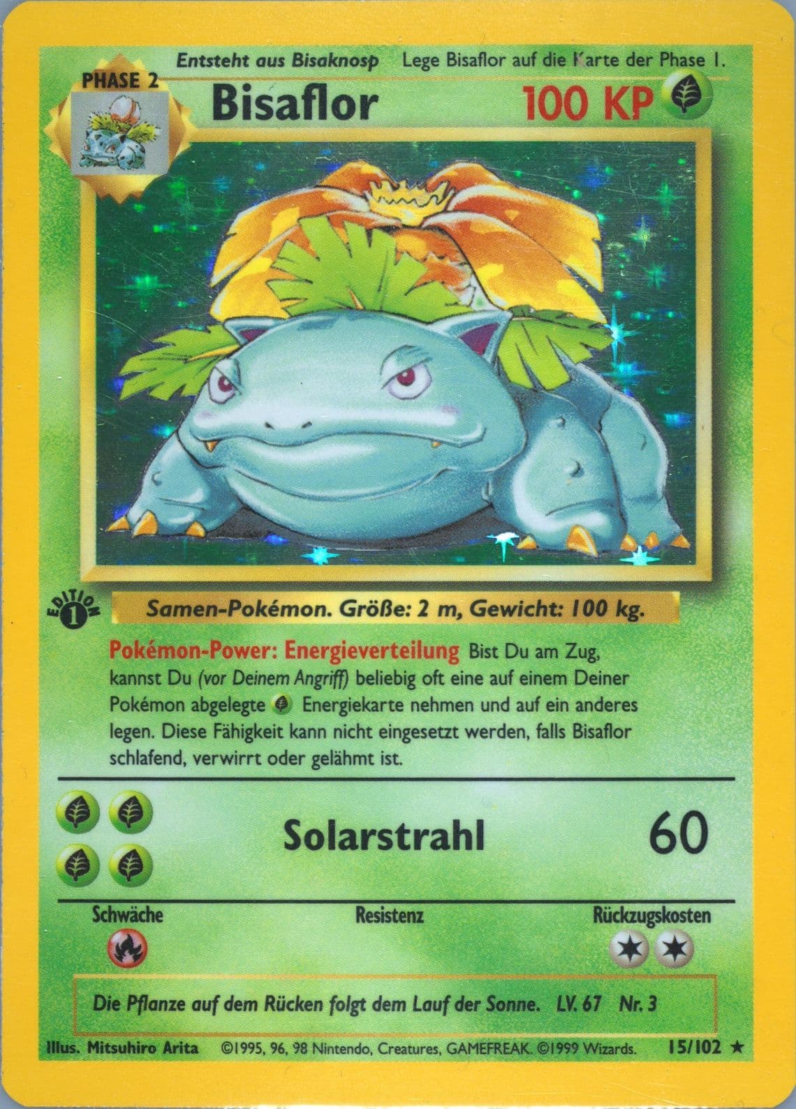 Bisaflor-Holo 1st Edition (15) 1999 Pokemon German