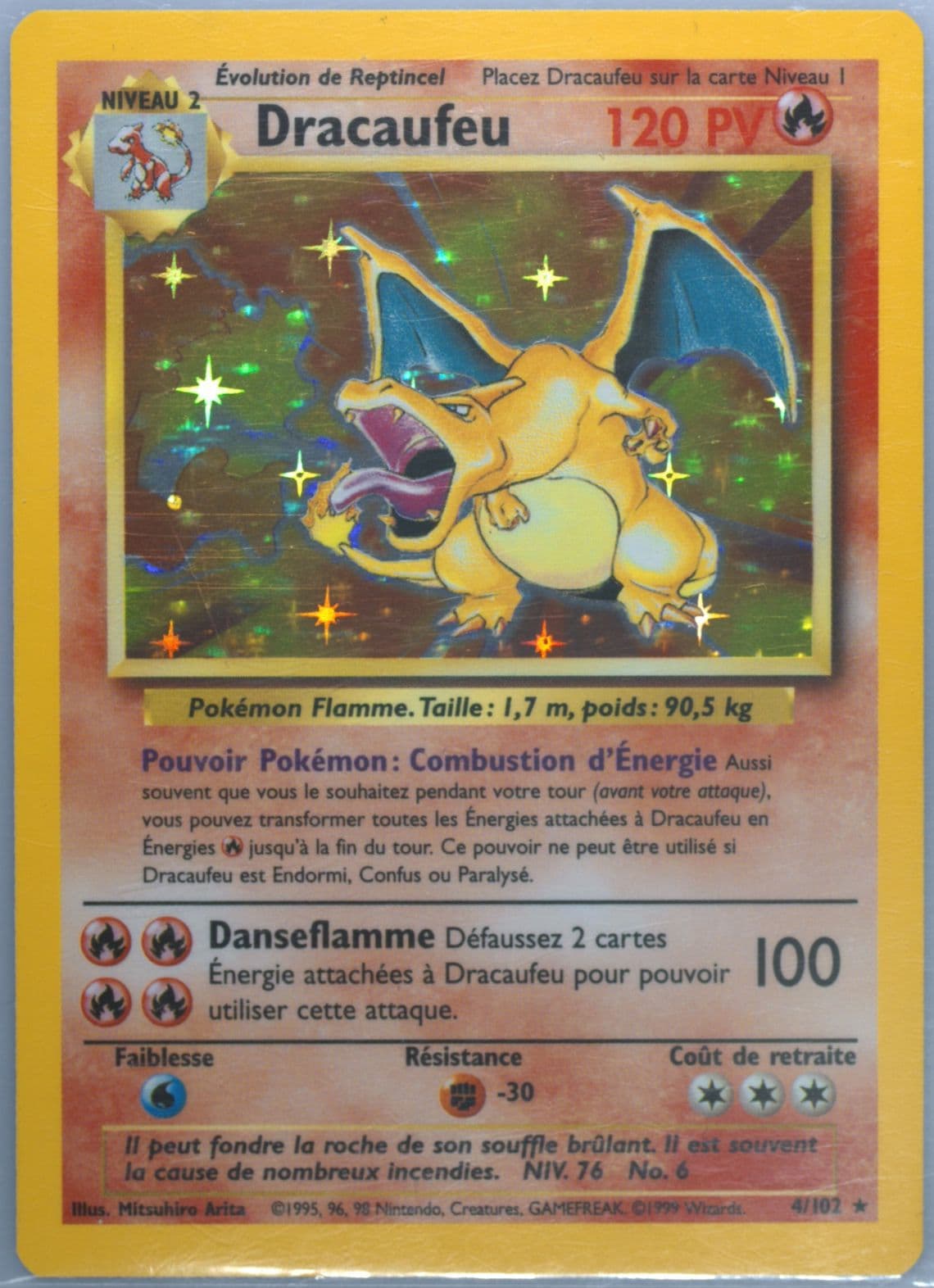 Dracaufeu-Holo (4) 1999 Pokemon French