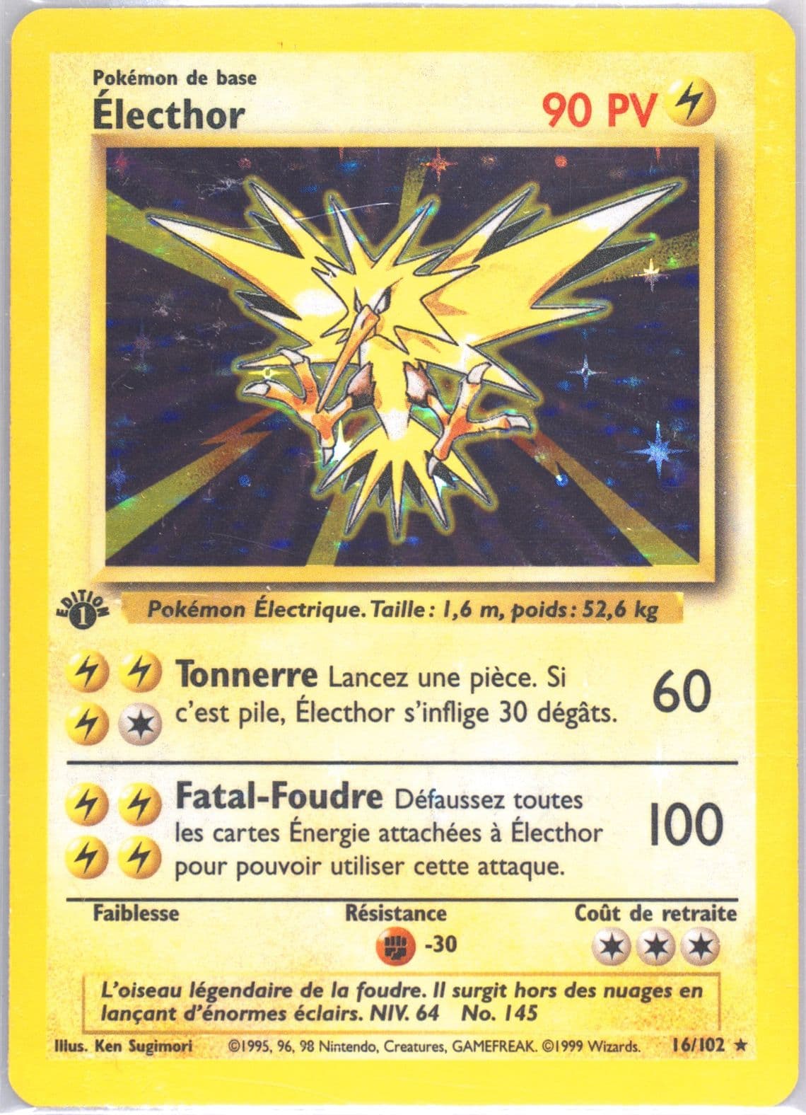 Electhor-Holo 1st Edition (16) 1999 Pokemon French