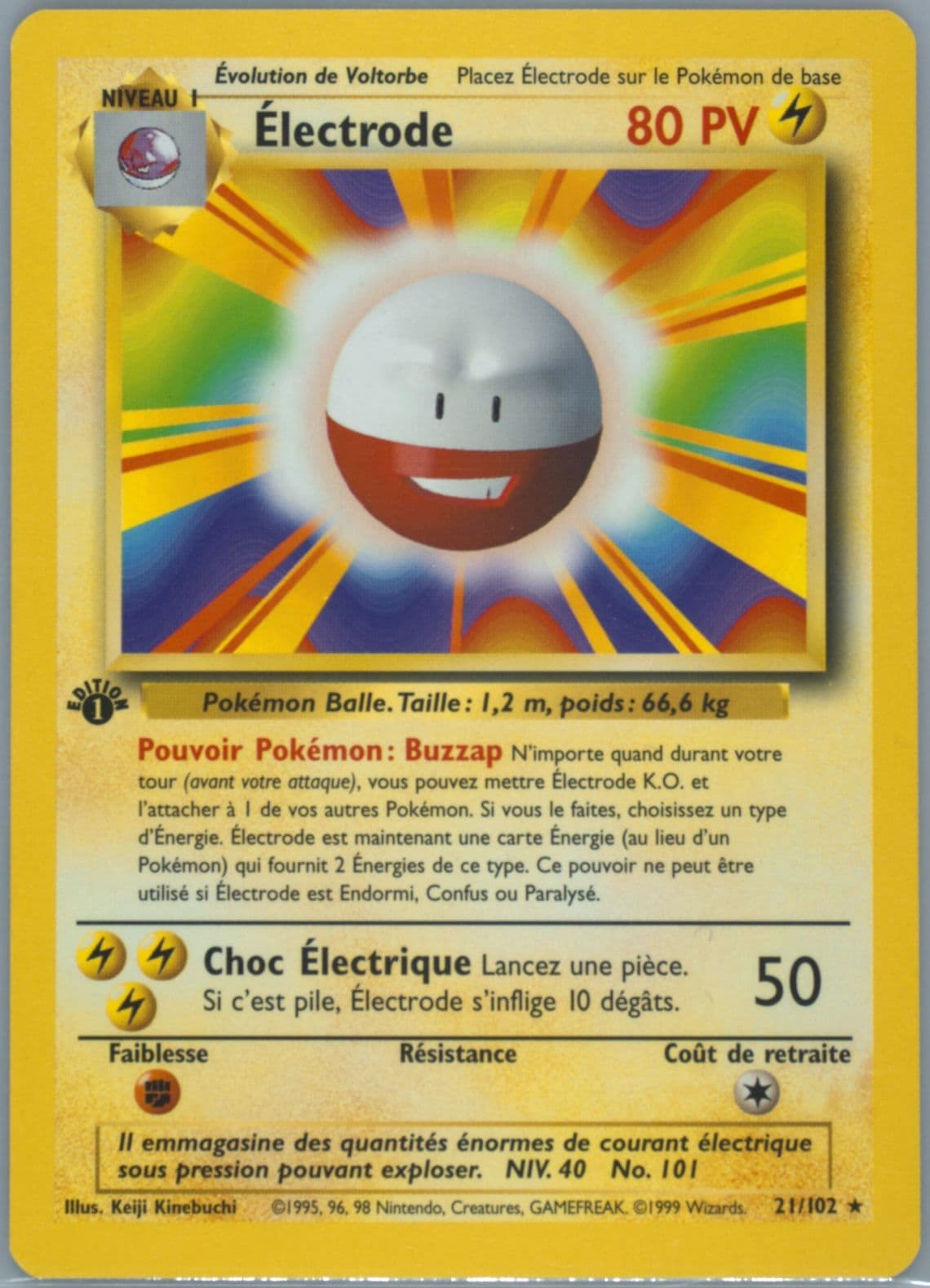 Electrode 1st Edition (21) 1999 Pokemon French