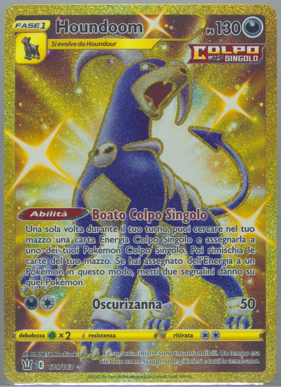 Full Art/Houndoom Italian-Secret (179) 2021 Pokemon Sword & Shield Battle Styles