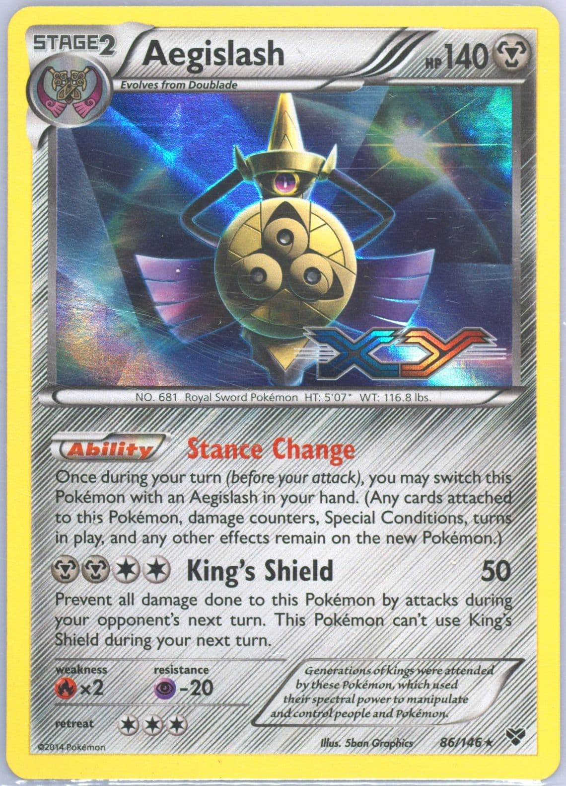 Aegislash-Holo Prerelease (86) 2014 Pokemon XY