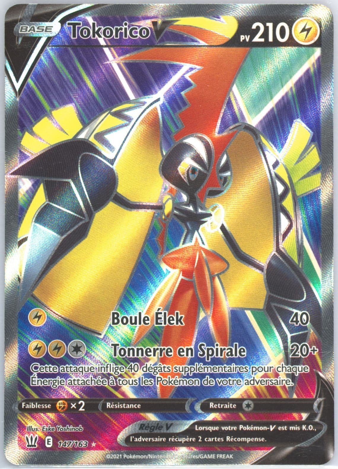 Full Art/Tokorico V French (147) 2021 Pokemon Sword & Shield Battle Styles