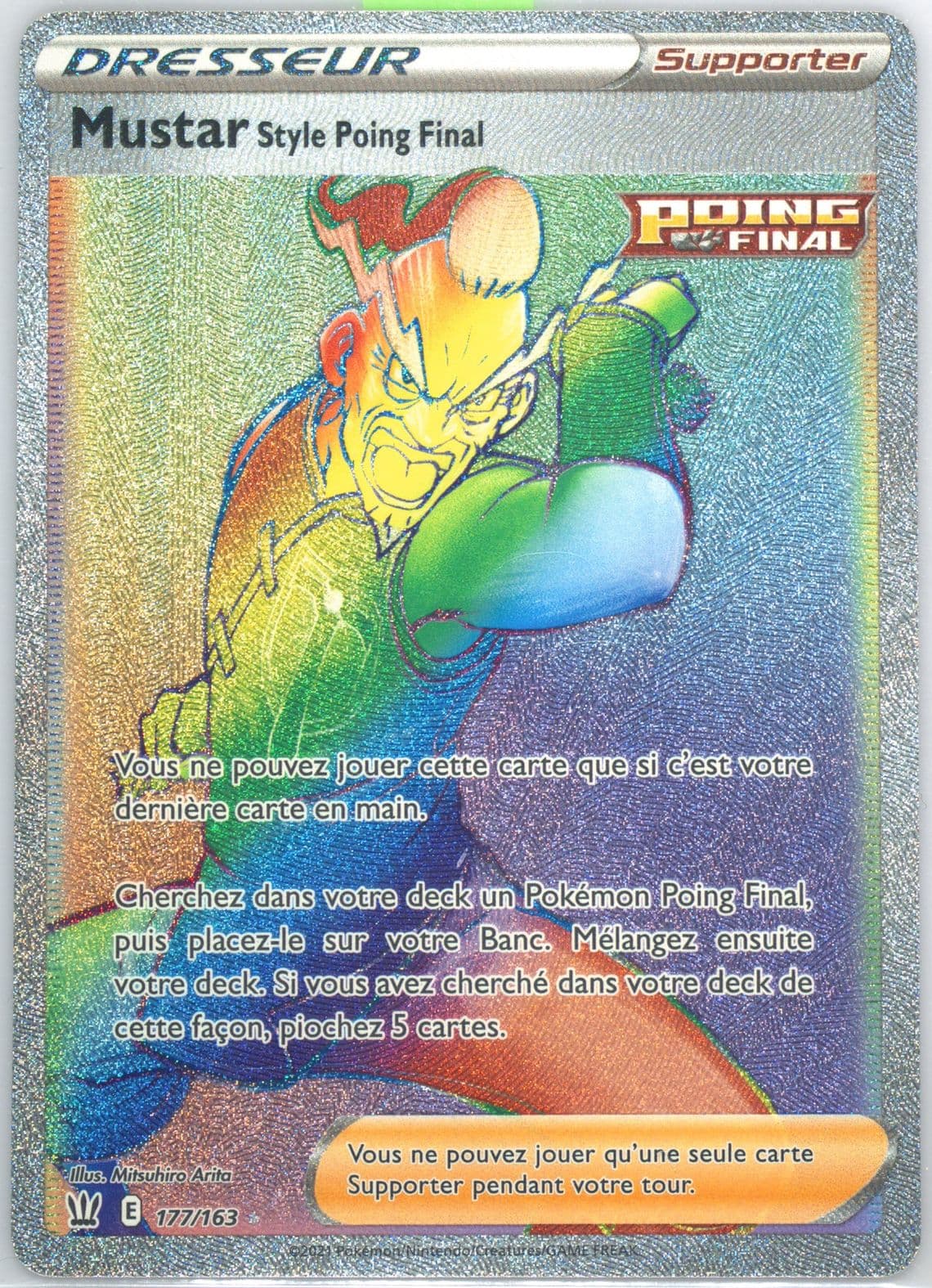 Full Art/Mustar Style Poing Final French-Secret (177) 2021 Pokemon Sword & Shield Battle Styles