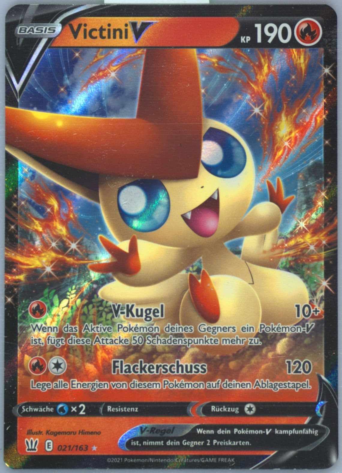 Victini V German (021) 2021 Pokemon Sword & Shield Battle Styles