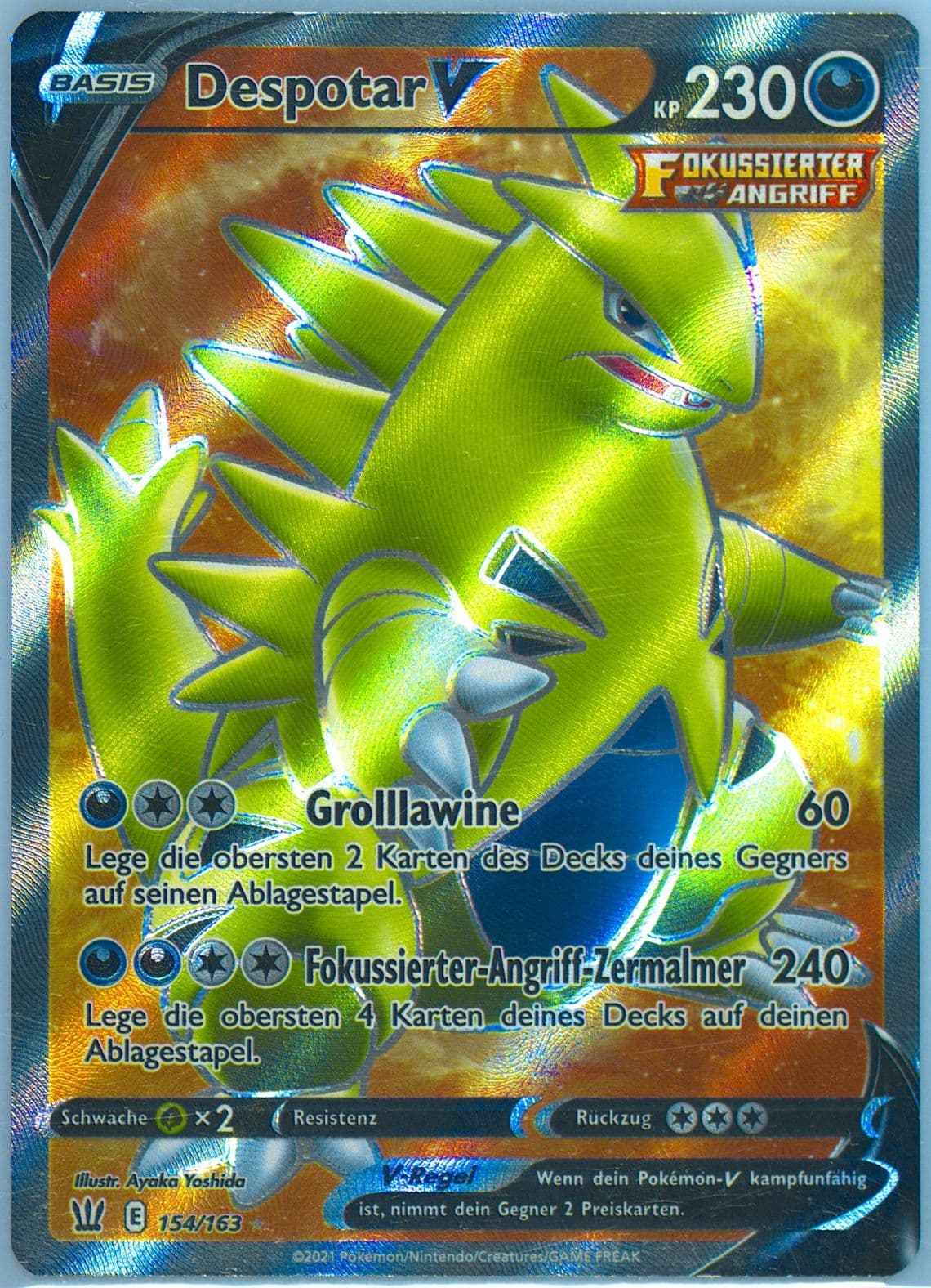 Full Art/Despotar V German (154) 2021 Pokemon Sword & Shield Battle Styles