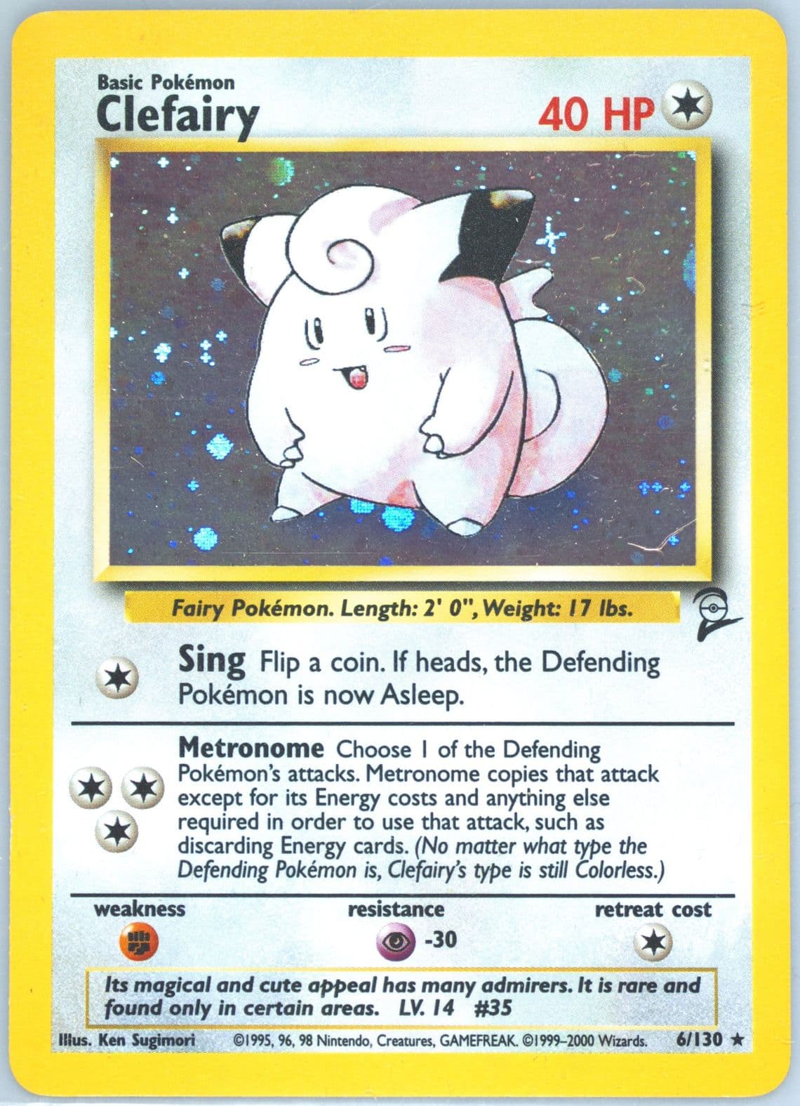 Clefairy-Holo (6) 2000 Pokemon Game Base II
