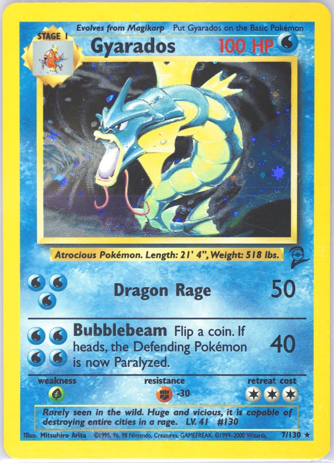 Gyarados-Holo (7) 2000 Pokemon Game Base II
