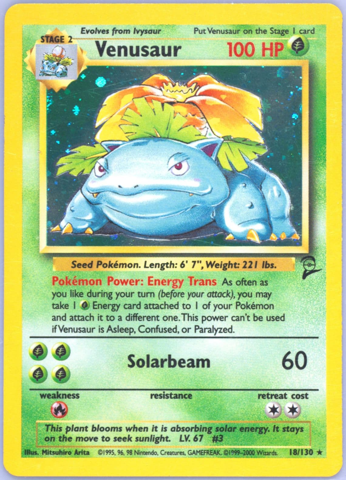 Venusaur-Holo (18) 2000 Pokemon Game Base II