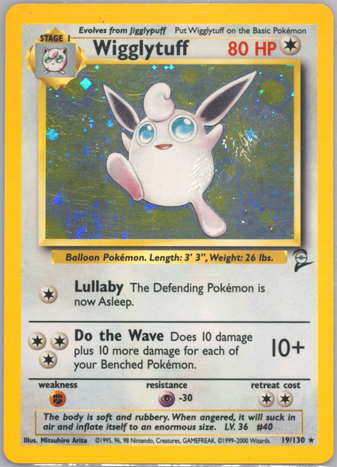 Wigglytuff-Holo (19) 2000 Pokemon Game Base II