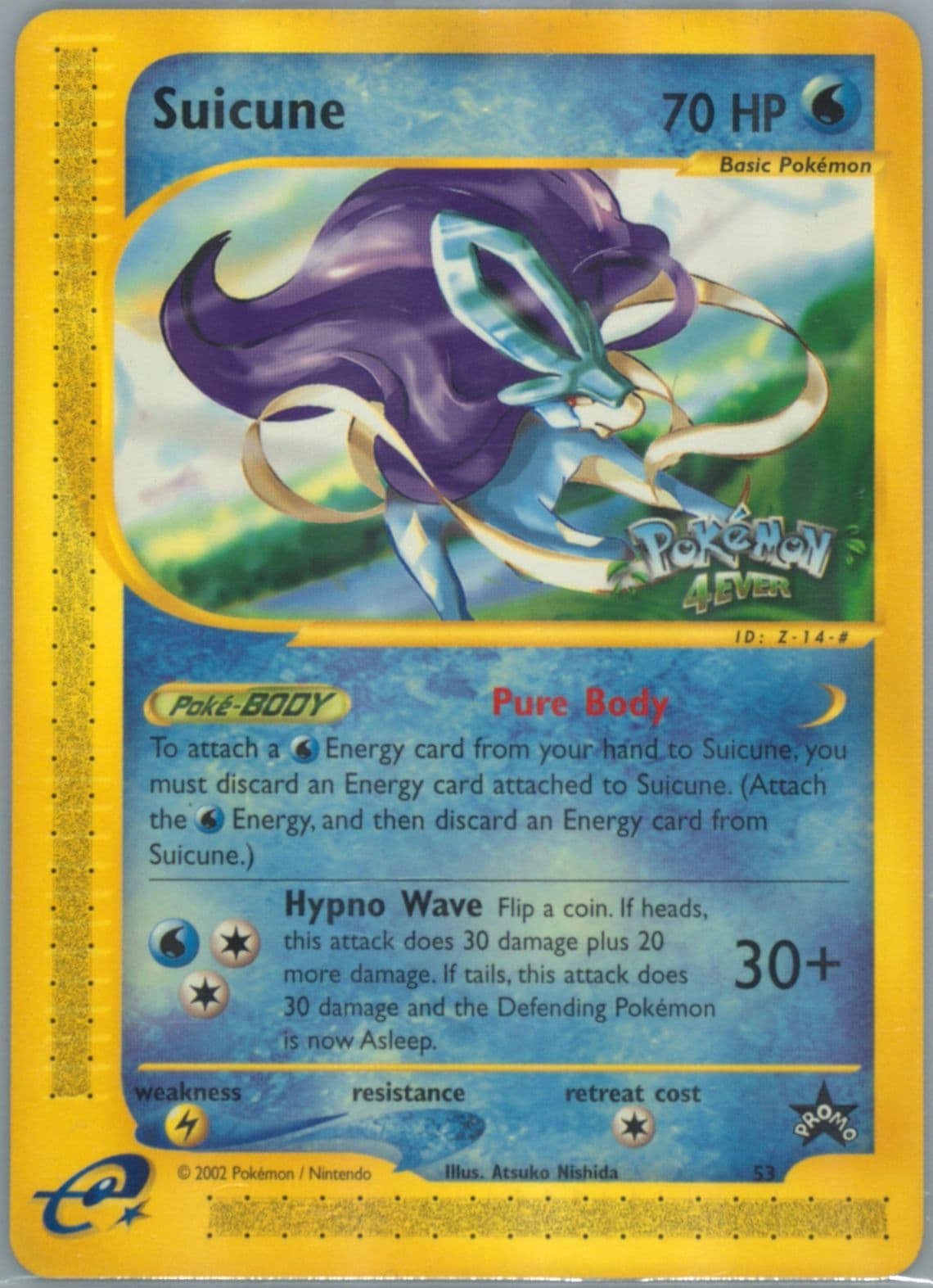 Suicune Black Star (53) 2002 Pokemon Game Promo