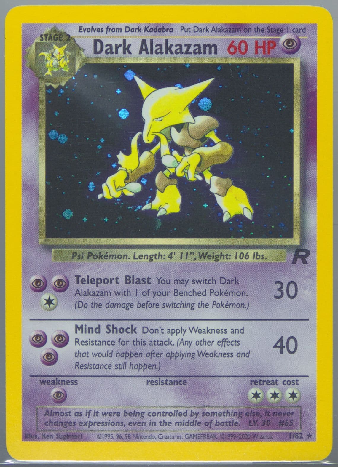 Dark Alakazam-Holo (1) 2000 Pokemon Rocket