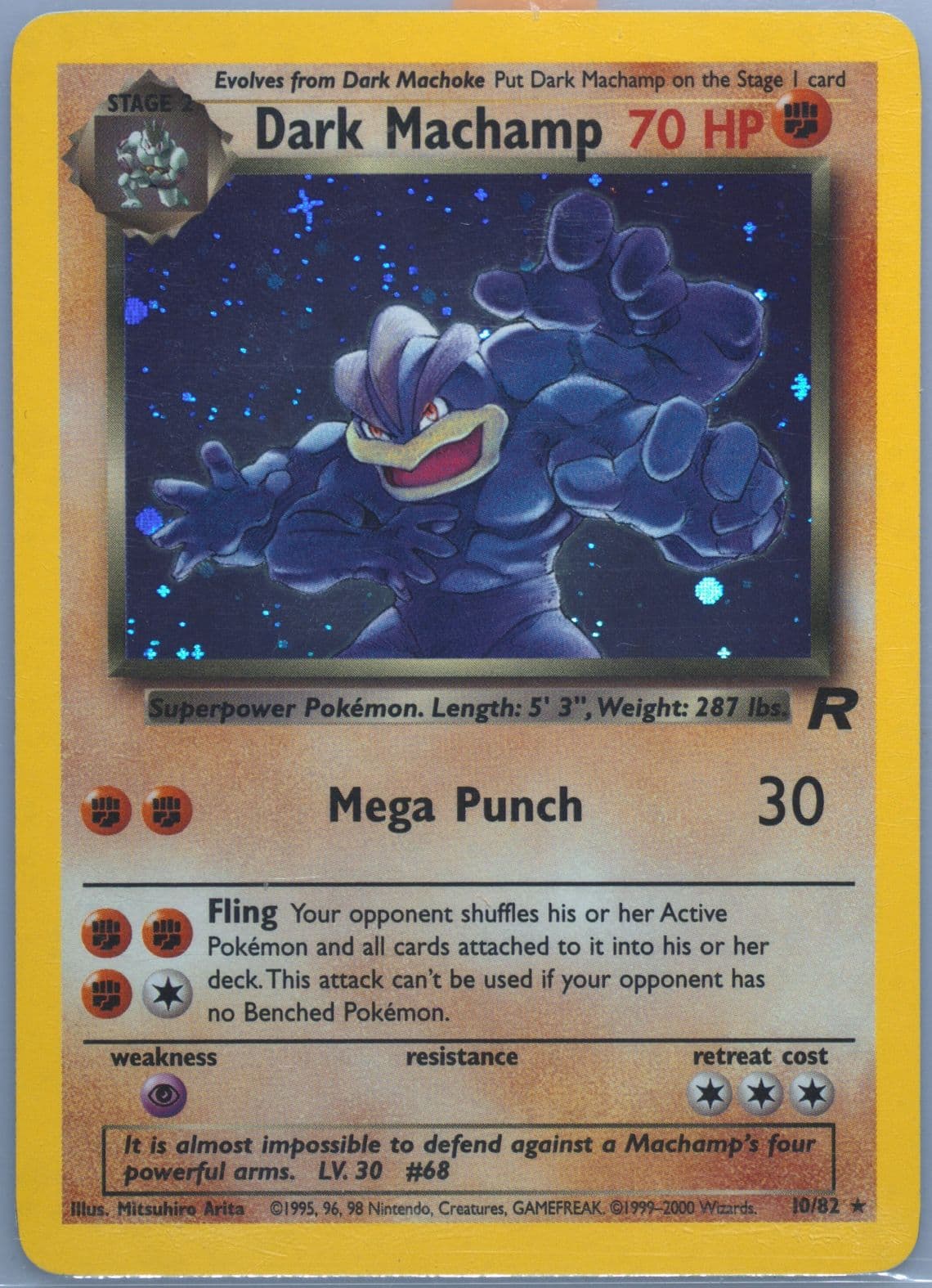 Dark Machamp-Holo (10) 2000 Pokemon Rocket