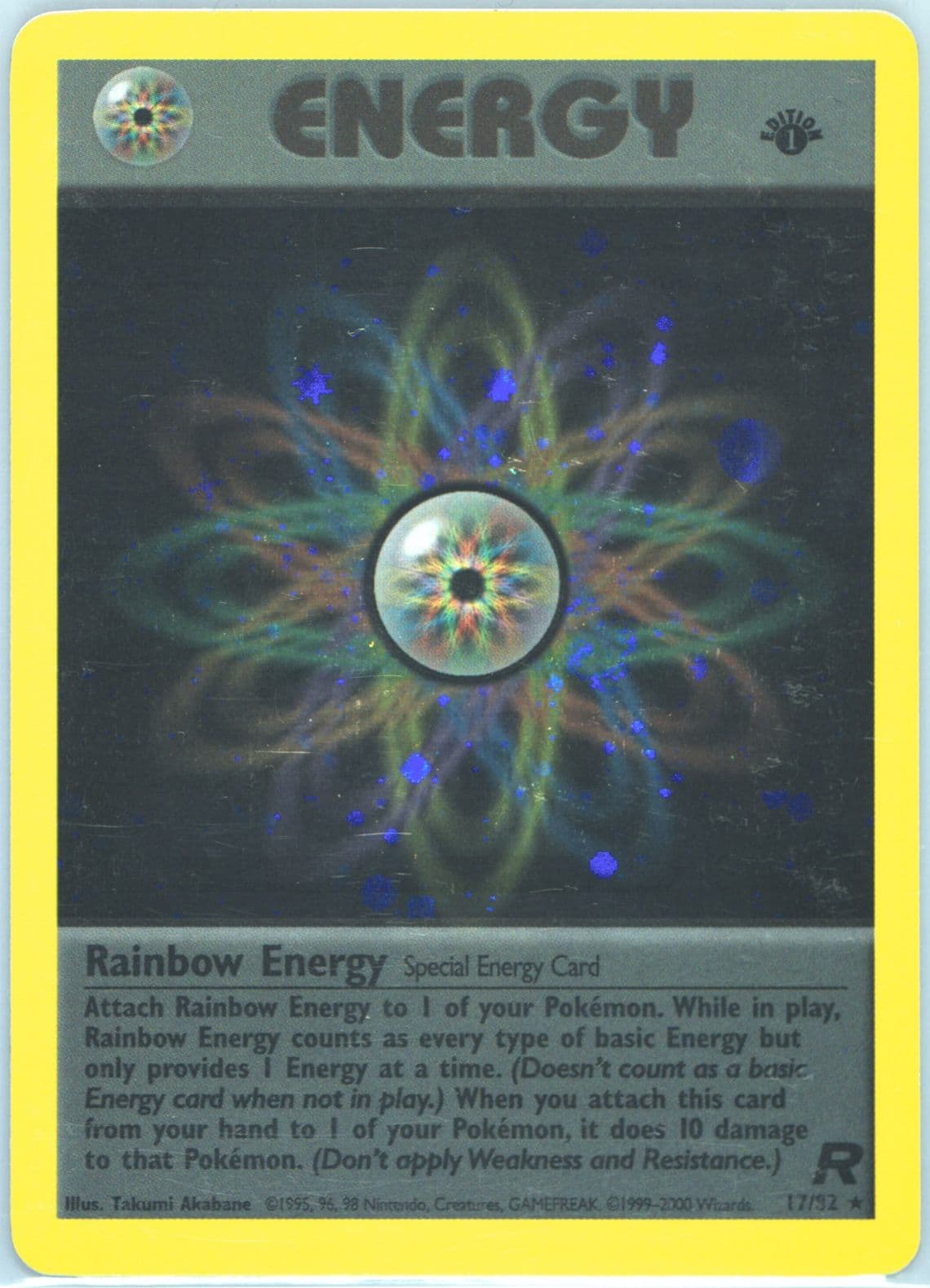 Rainbow Energy-Holo 1st Edition (17) 2000 Pokemon Rocket