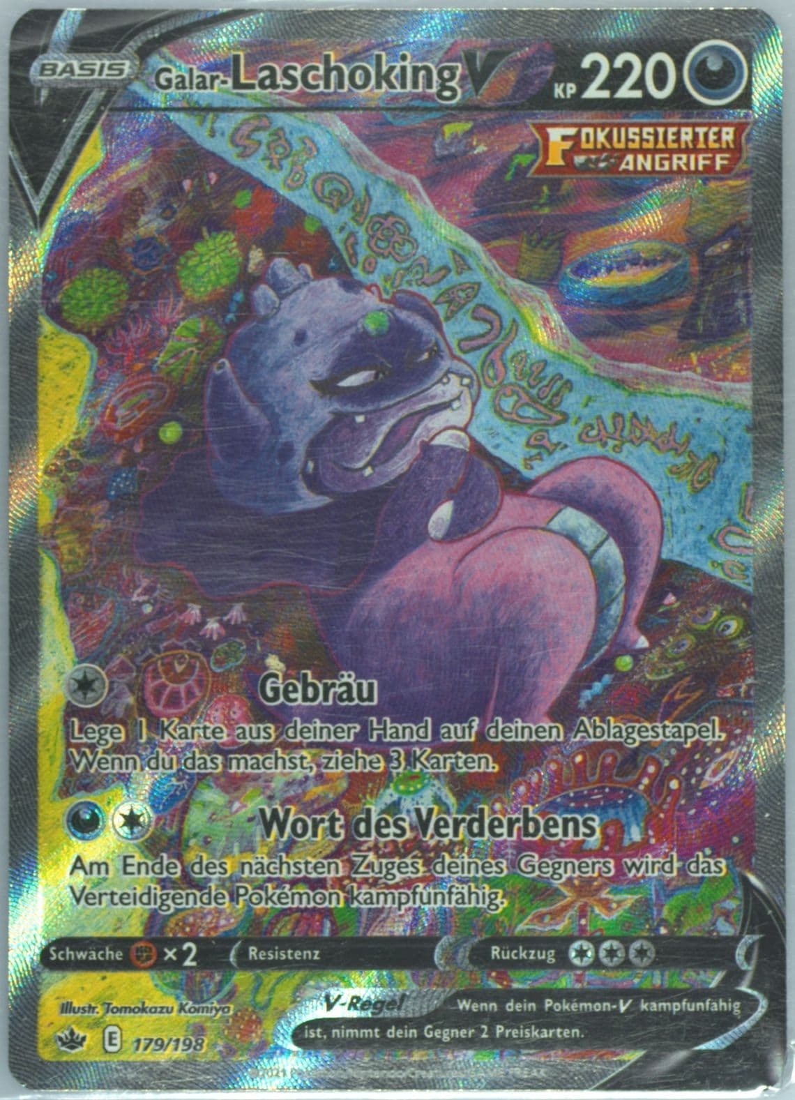 Full Art/Galar-Laschoking V German (179) 2021 Pokemon Sword & Shield Chilling Reign