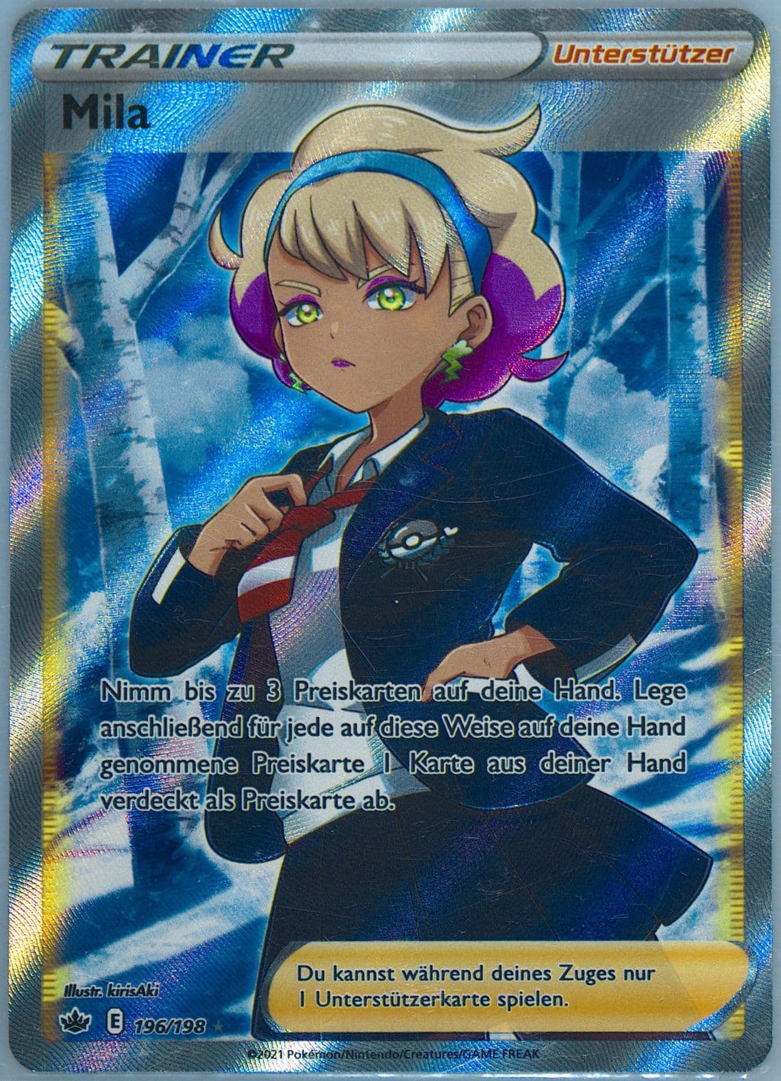 Full Art/Mila German (196) 2021 Pokemon Sword & Shield Chilling Reign