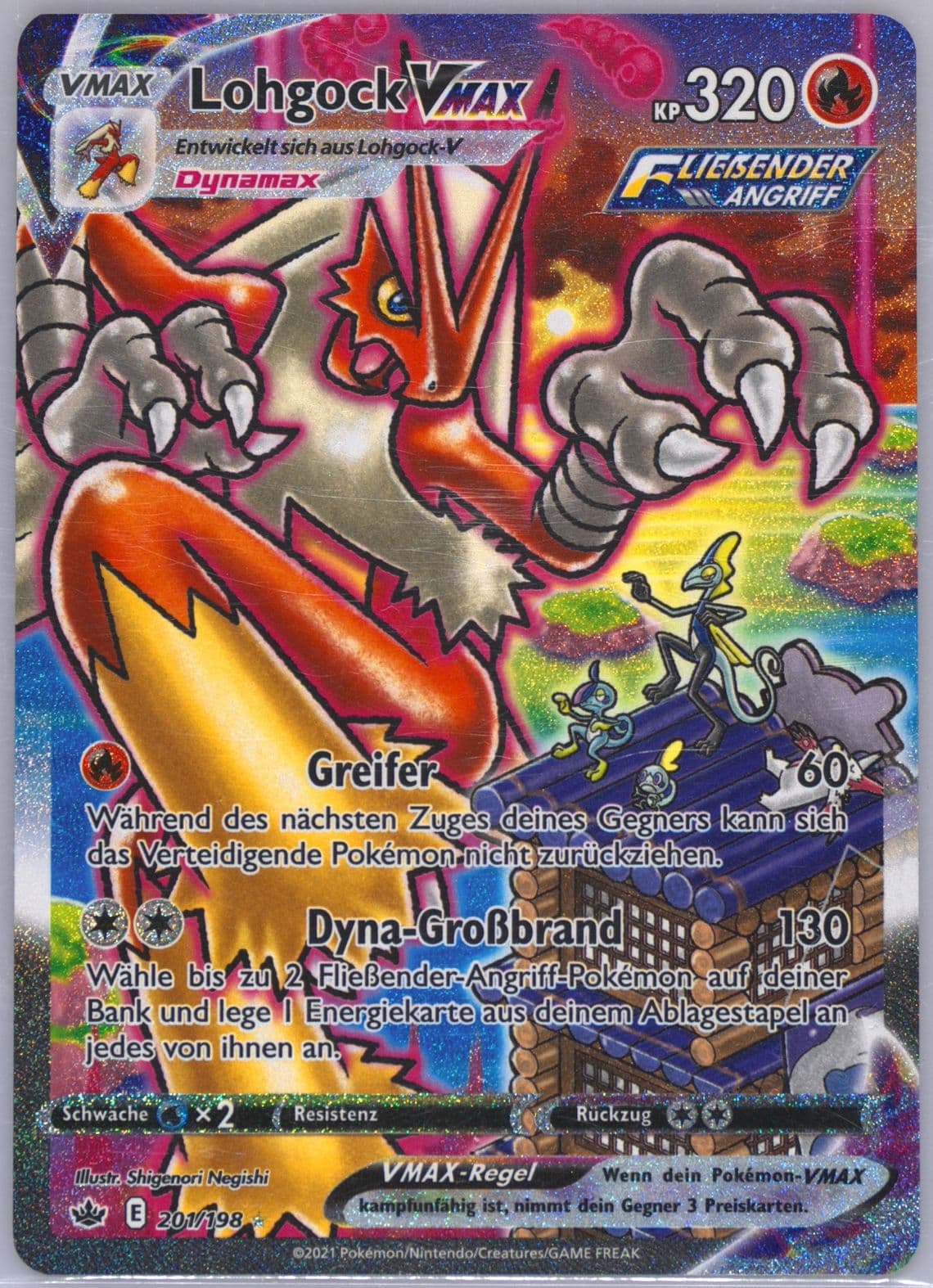 Full Art/Lohgock Vmax German-Secret (201) 2021 Pokemon Sword & Shield Chilling Reign