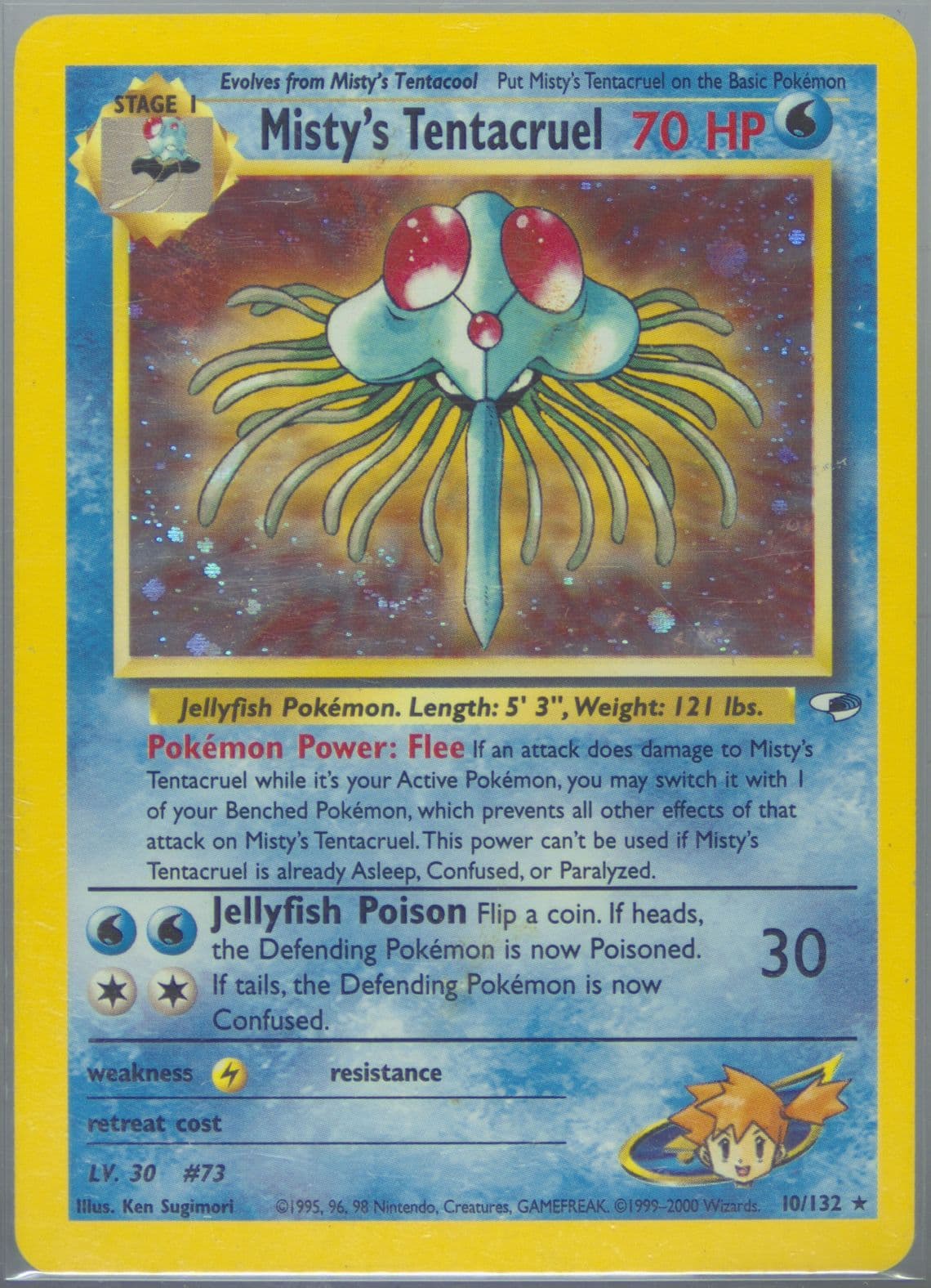 Misty's Tentacruel Holo (10) 2000 Pokemon Gym Heroes