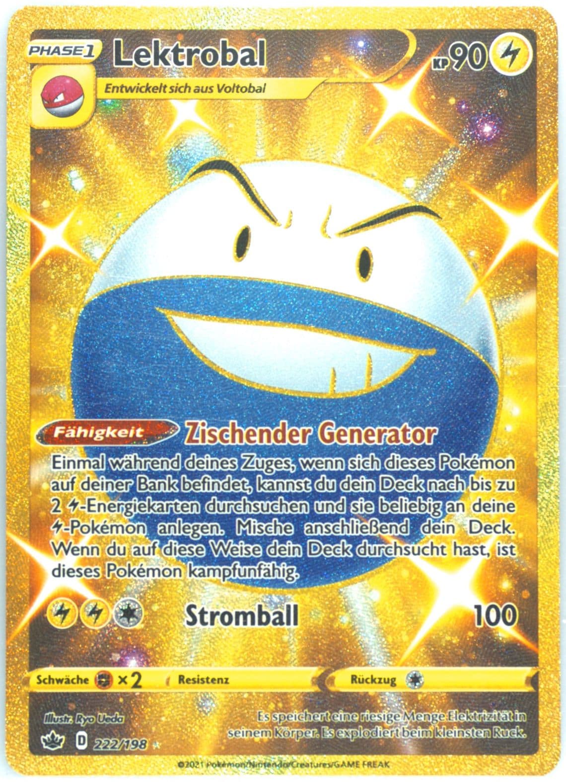Full Art/Lektrobal German-Secret (222) 2021 Pokemon Sword & Shield Chilling Reign